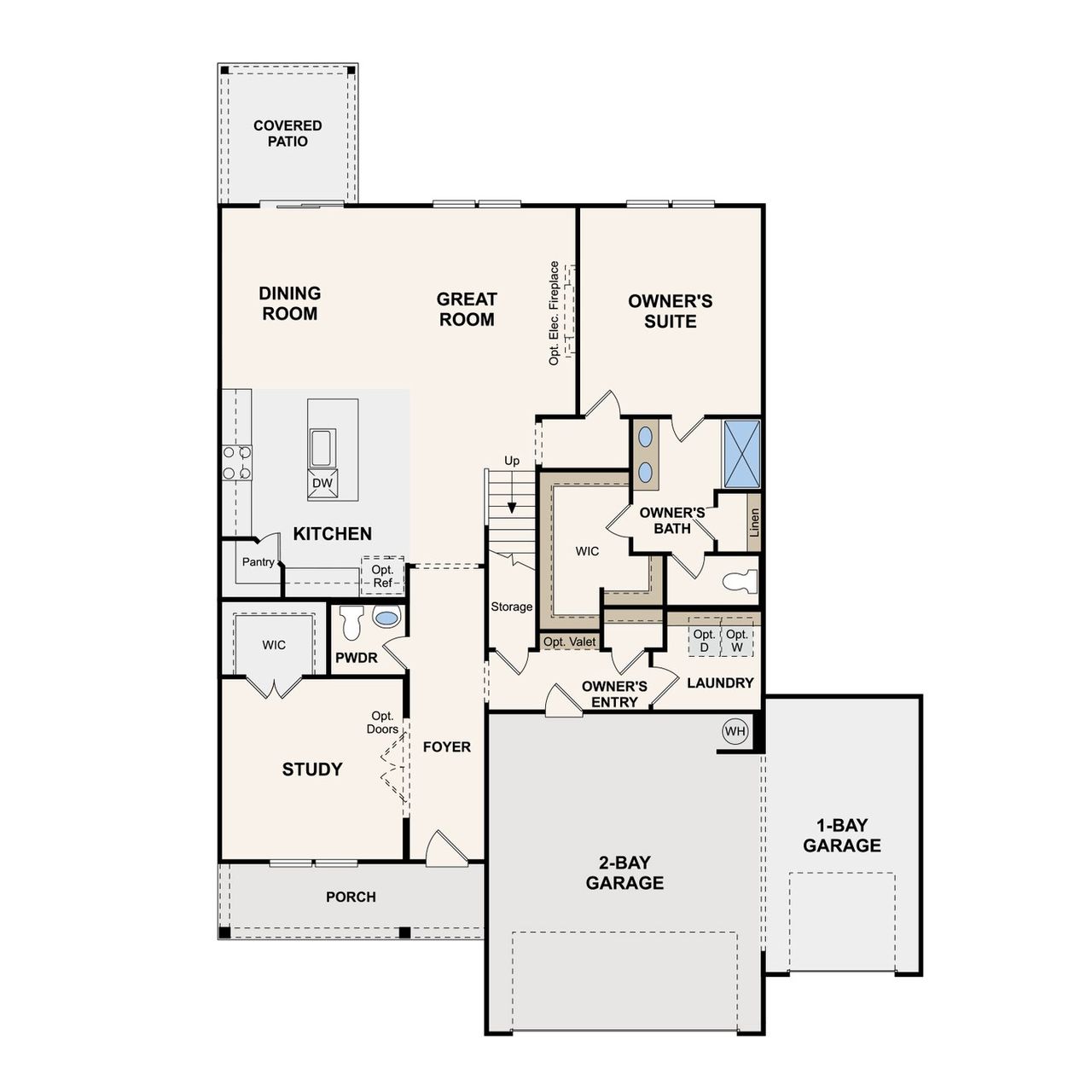 2D floor plan layout of this home in The Oaks, Mount Juliet, TN (Image 2).
