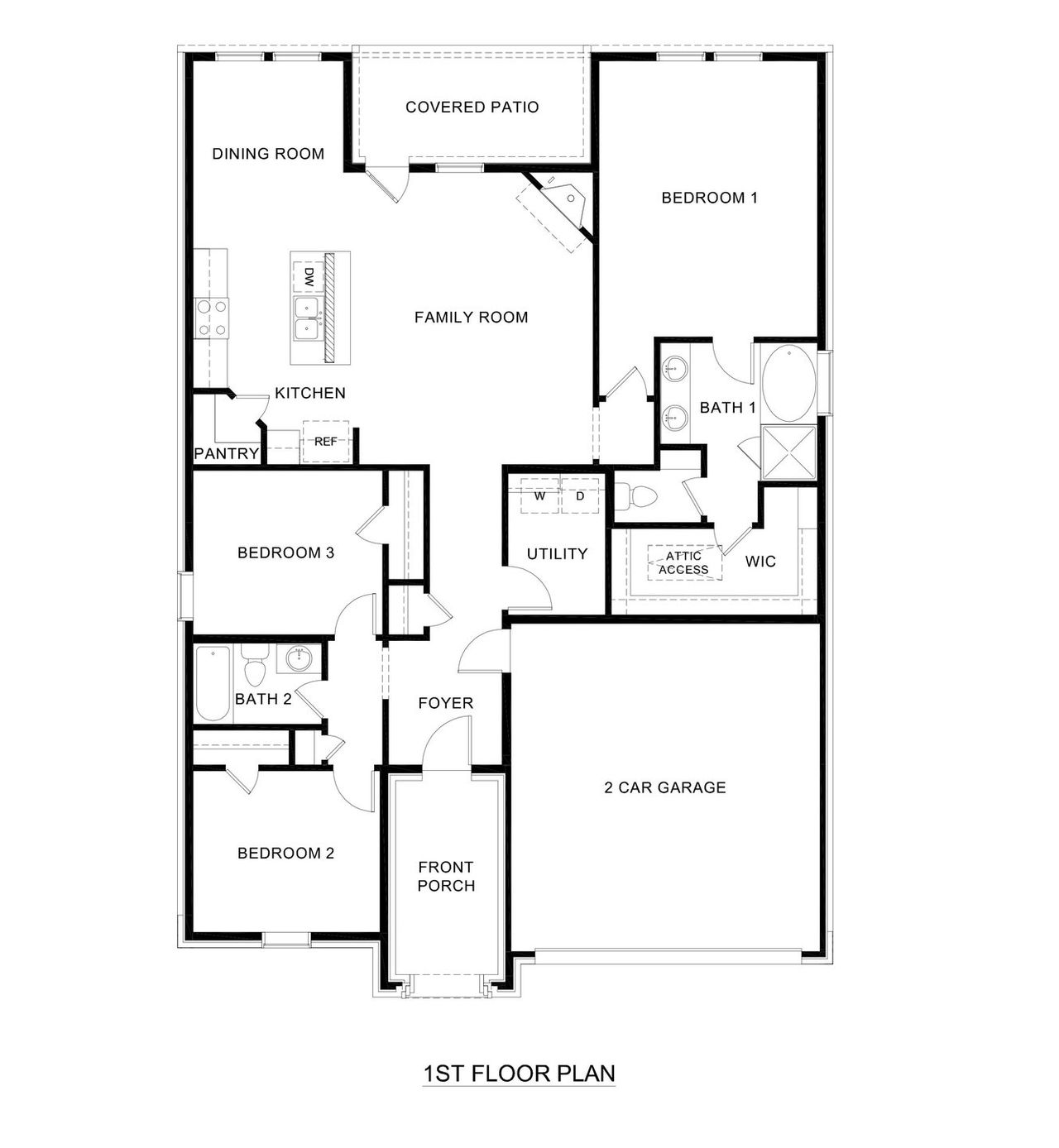 2D floor plan layout of this home in The Woods at Lindsey Place, Anna, TX (Image 2).
