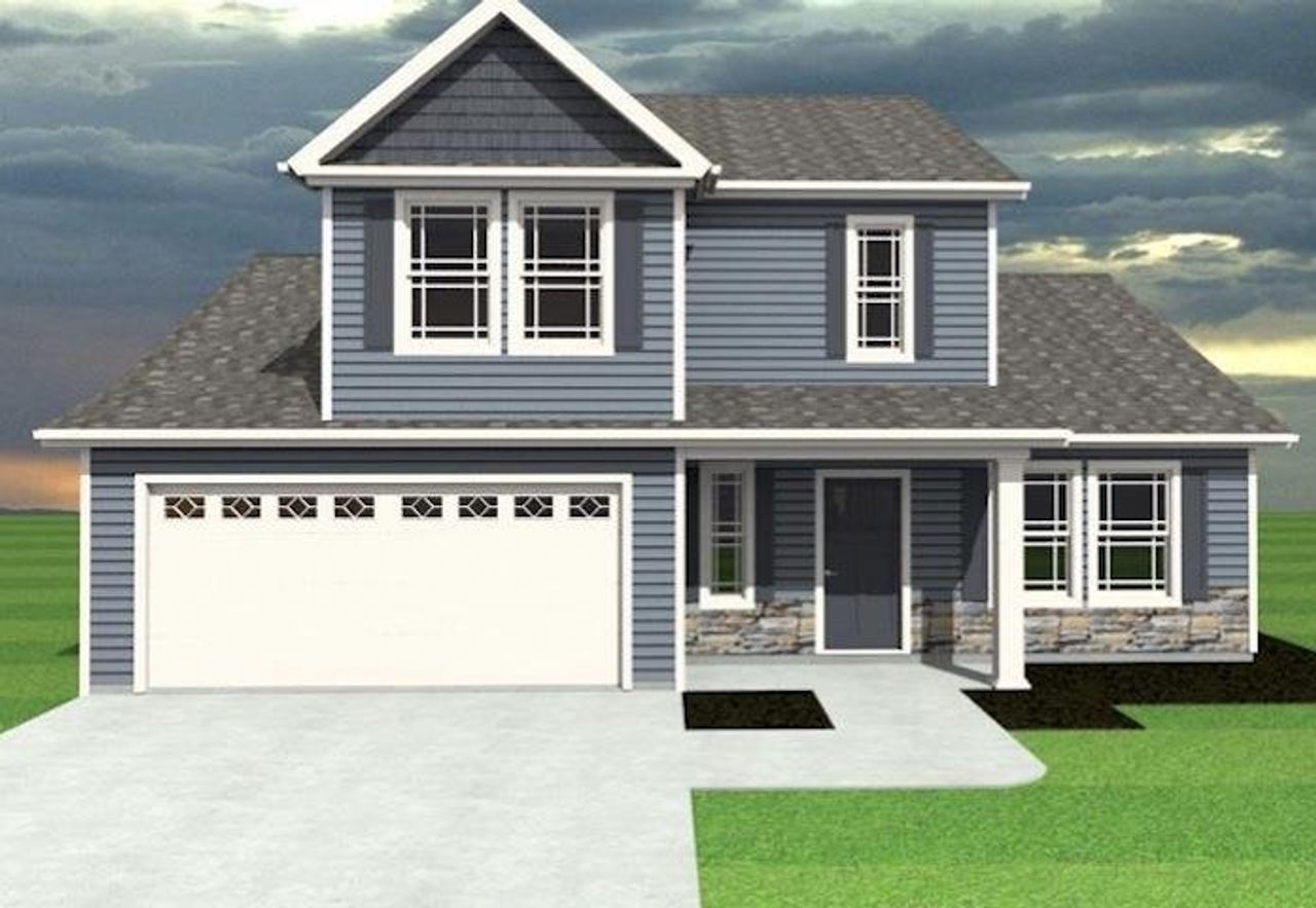 Front exterior of a new home in Mills Gin, Campobello, SC, highlighting curb appeal (Image 2).