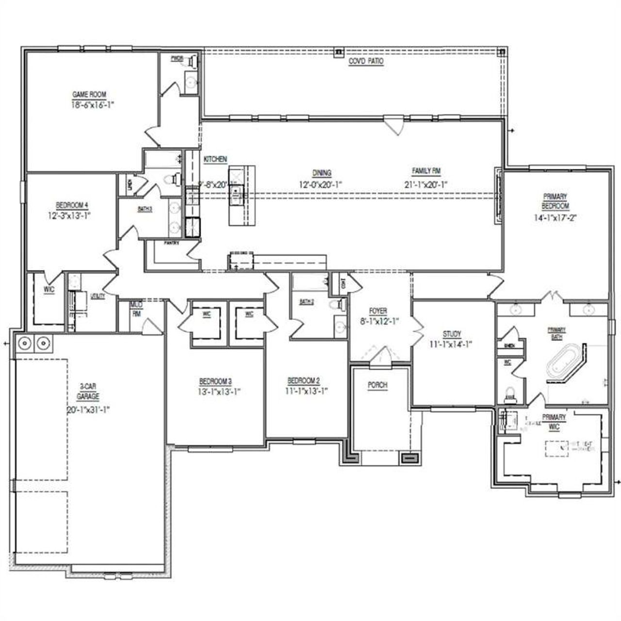2D floor plan layout of this home in , Midlothian, TX (Image 2).