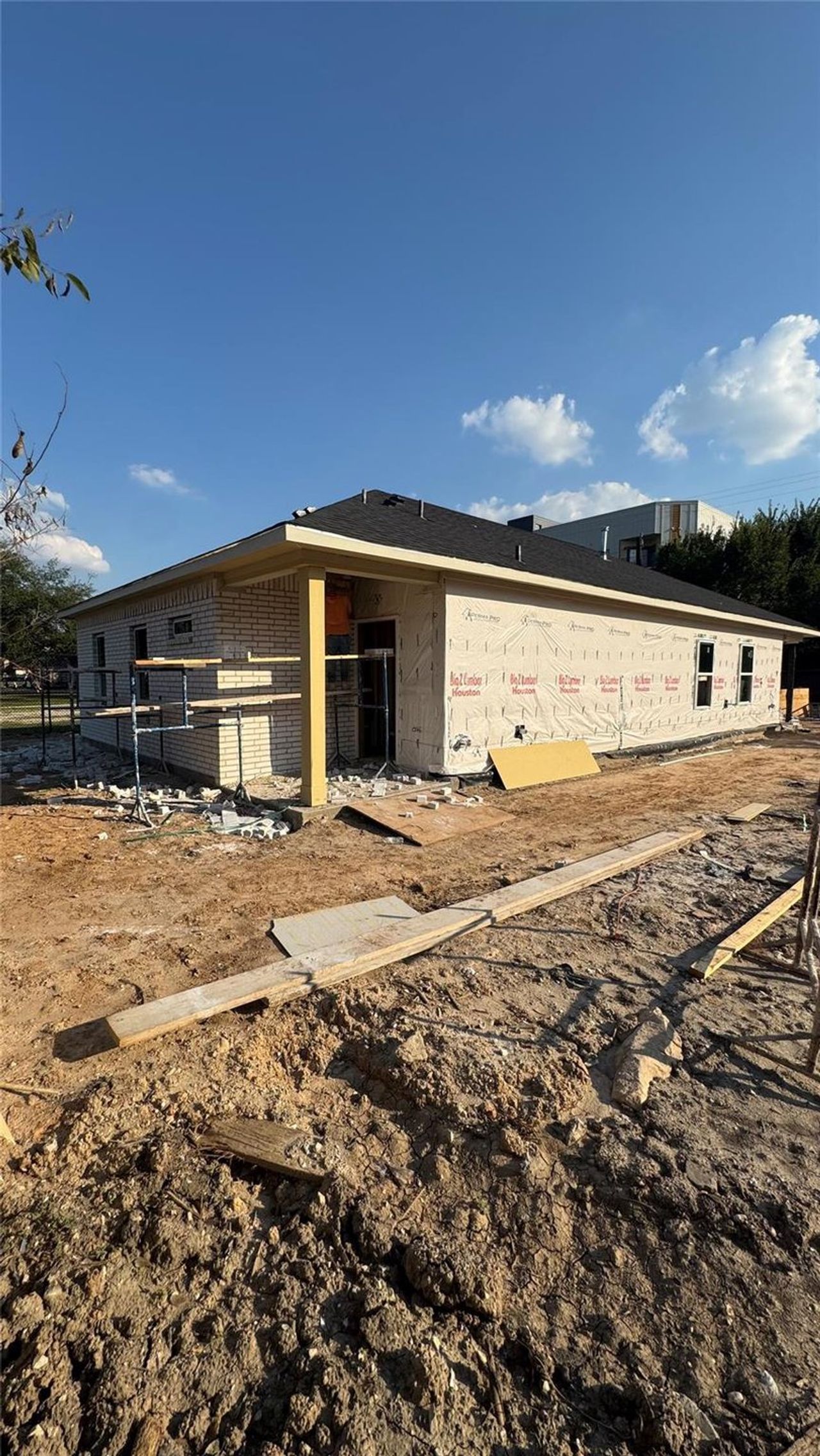 In-progress construction of a new home in , Houston, TX (Image 2).