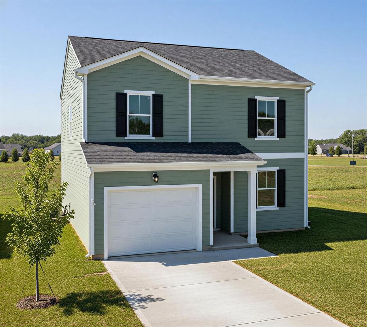 Front exterior of a new home in Declaration Homes, Grovetown, GA, highlighting curb appeal (Image 2).