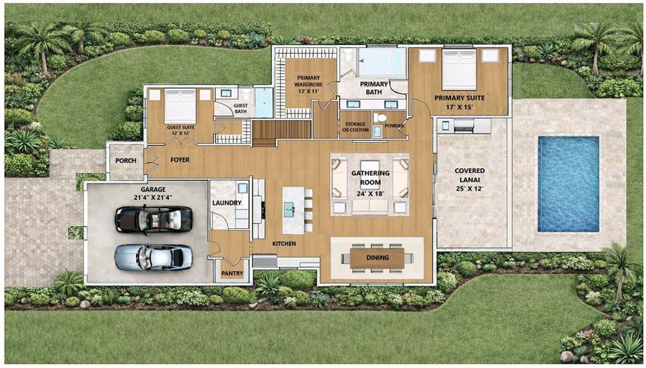 2D floor plan layout of this home in , Winter Park, FL (Image 2).