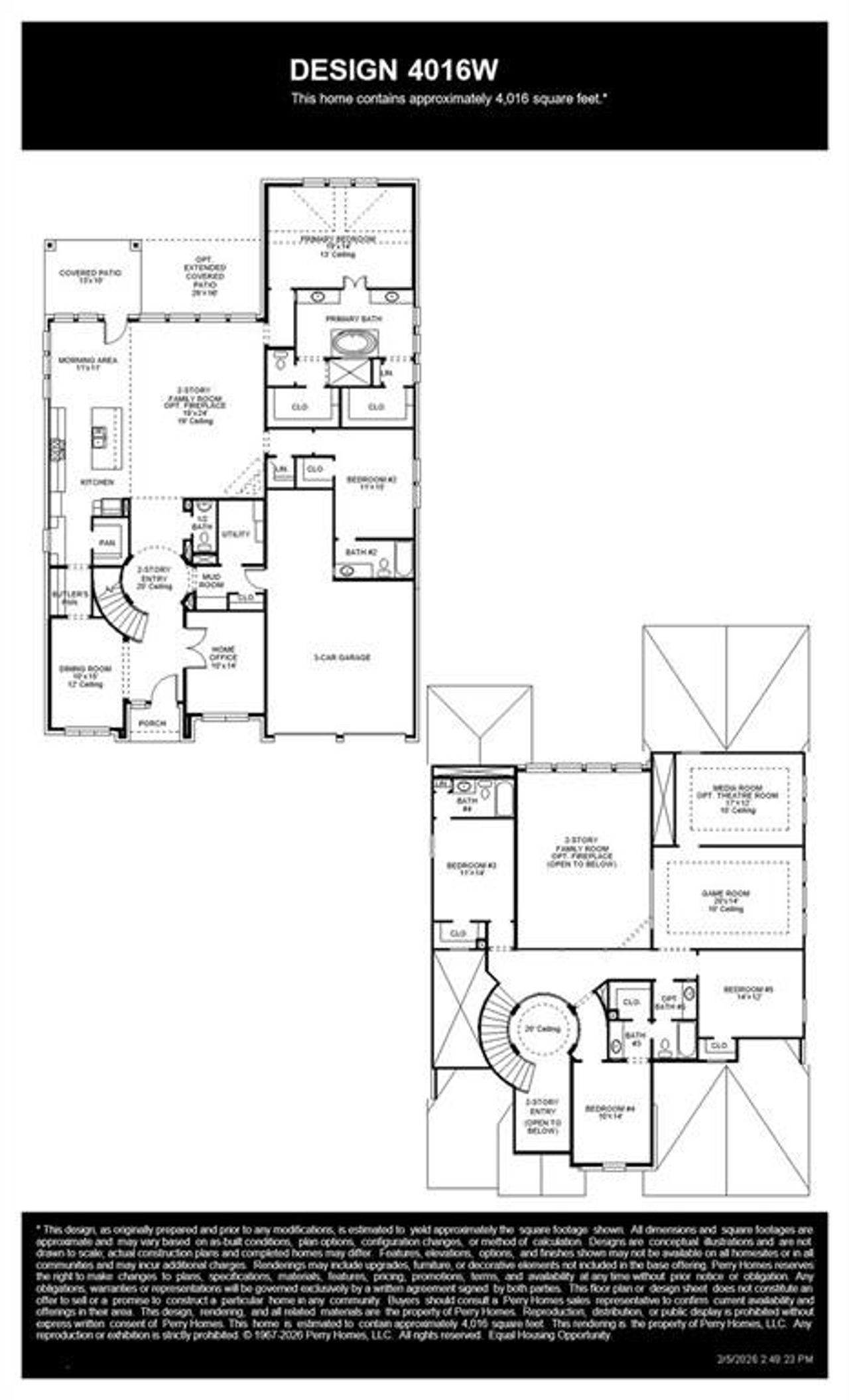 2D floor plan layout of this home in Landmark, Denton, TX (Image 2).