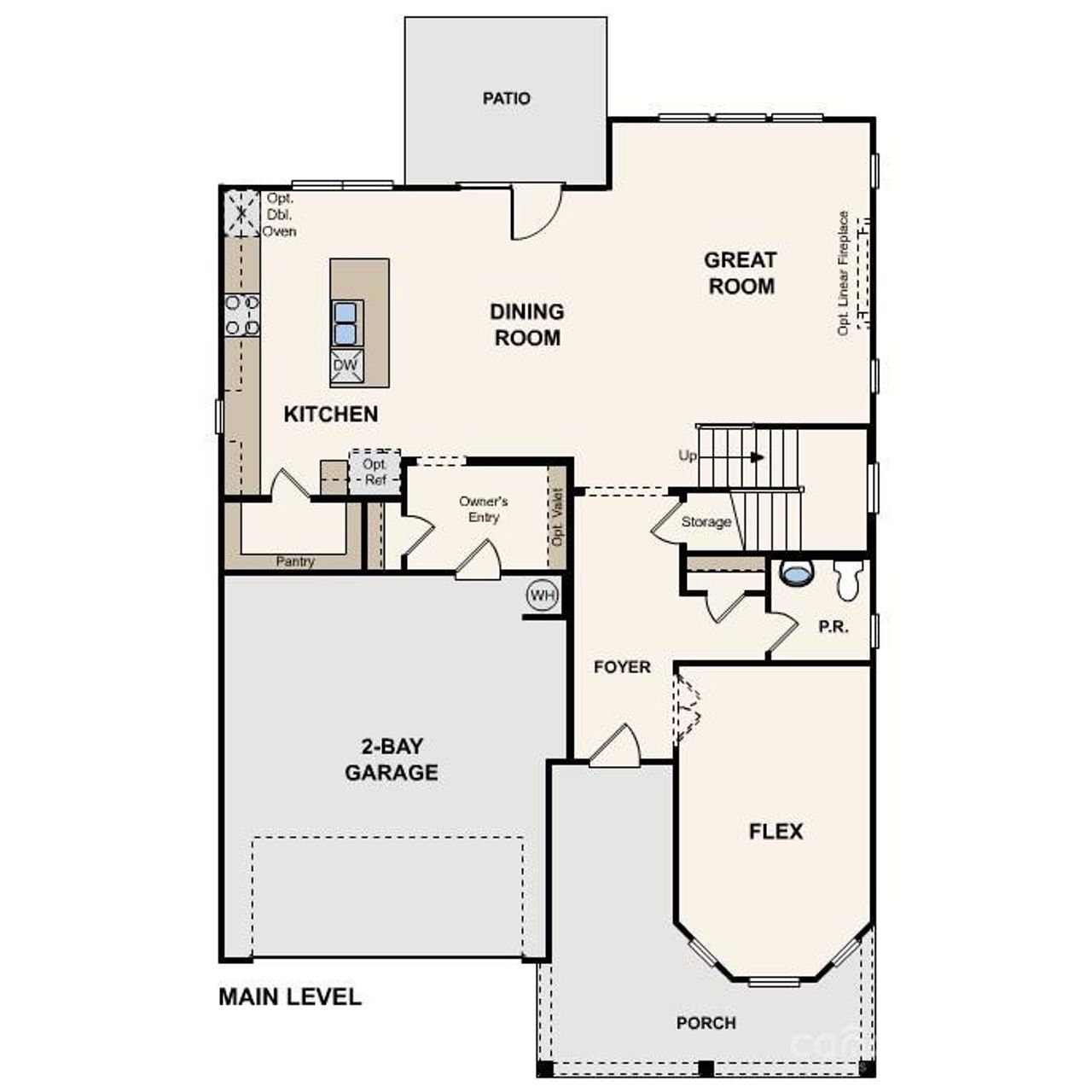 2D floor plan layout of this home in Running Creek, Locust, NC (Image 2).