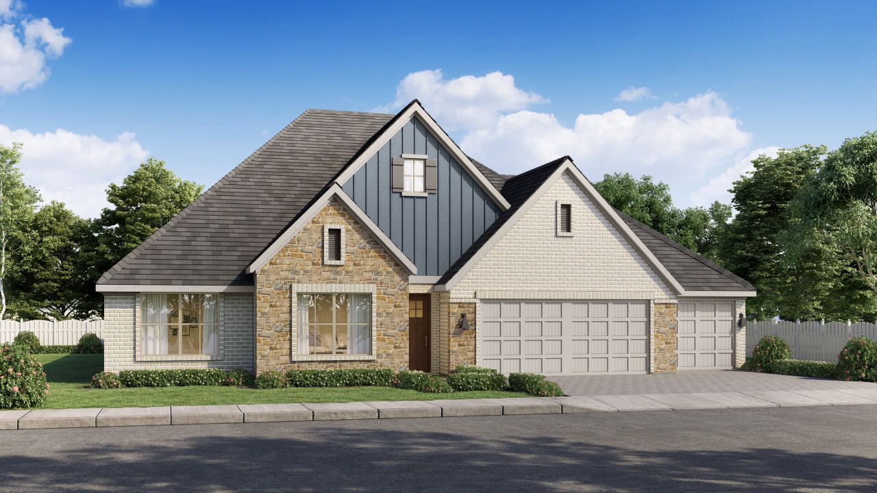 Representative exterior photo of a completed home built from the Zion by Centre Living Homes in Dove Hollow, Waxahachie, TX (Image 2).