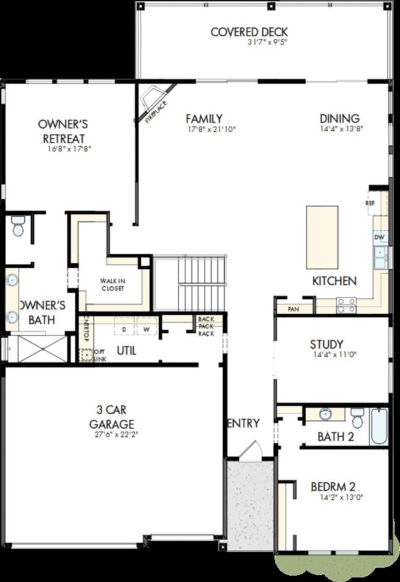 2D floor plan layout of this home in Wolf Ranch - Enclave Collection, Colorado Springs, CO (Image 2). 2D floor plan layout of this home in Wolf Ranch - Enclave Collection, Colorado Springs, CO (Image 2).