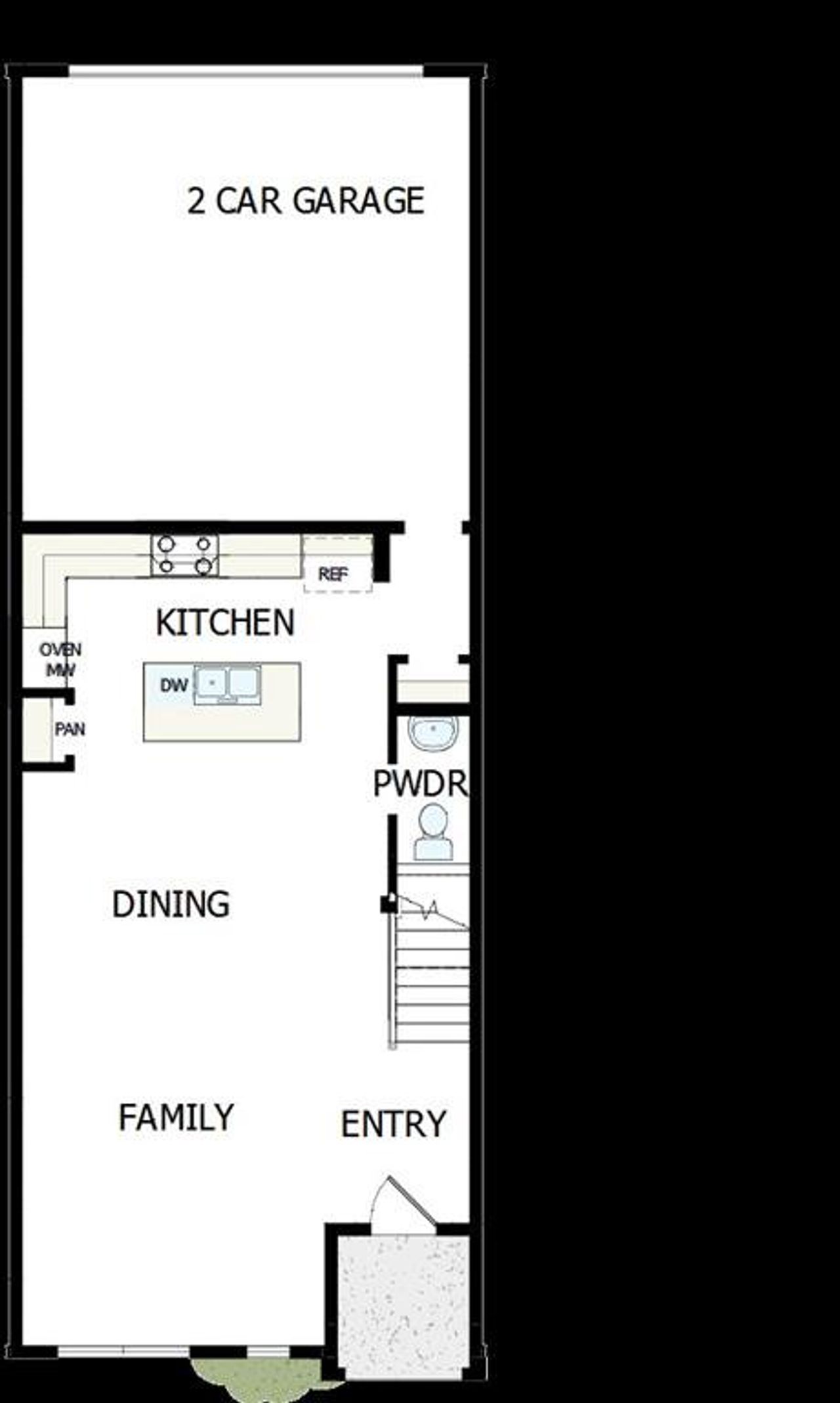 2D floor plan layout of this home in Hillside at Las Colinas, Irving, TX (Image 2).