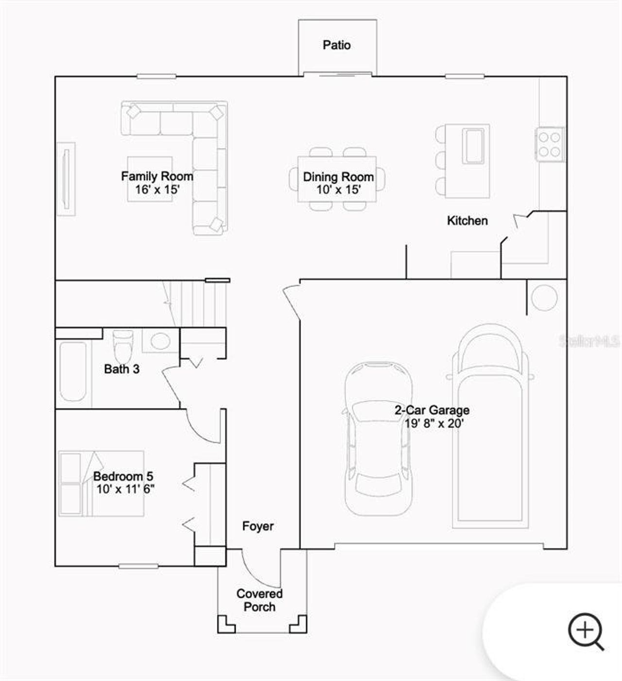 2D floor plan layout of this home in Heath Preserve, Ocala, FL (Image 2).