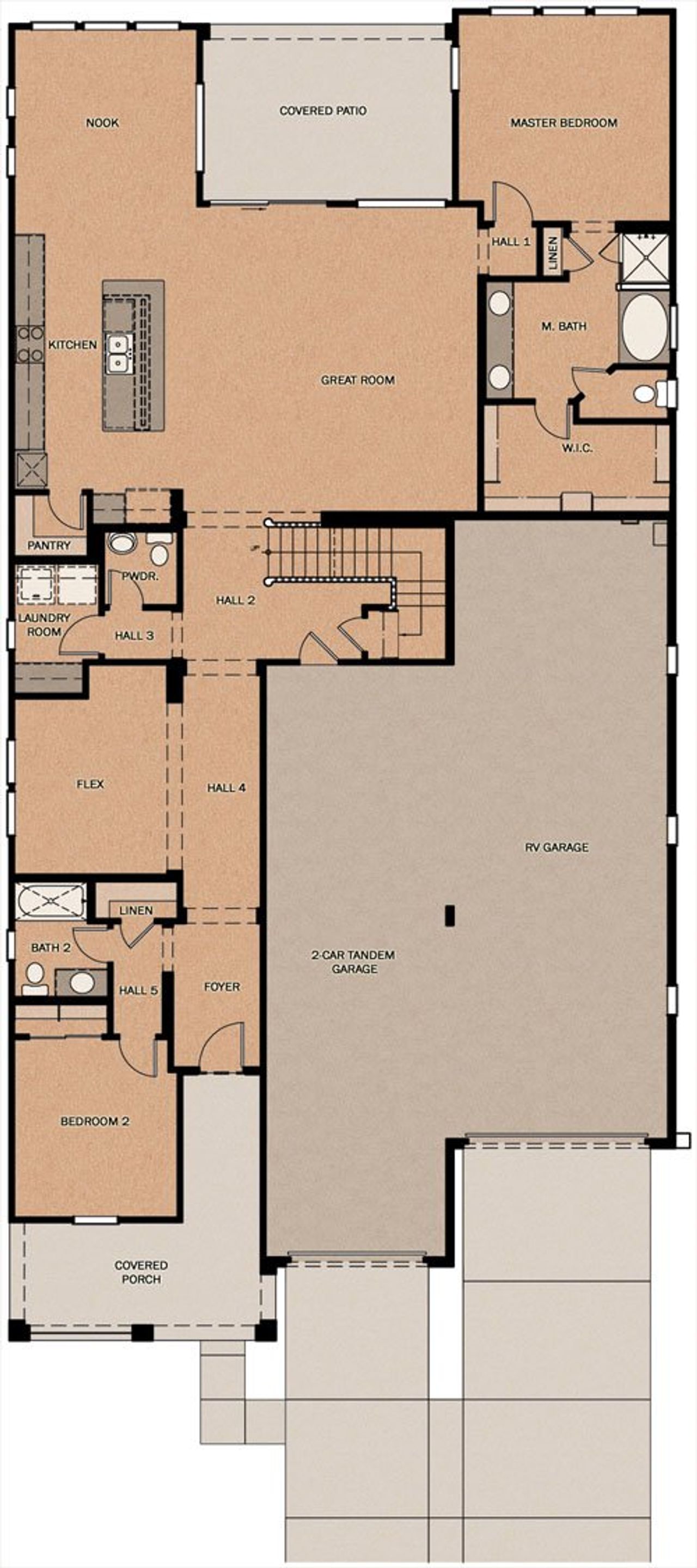 2D floor plan layout of this home in North Shore at Acclaim, Avondale, AZ (Image 2).