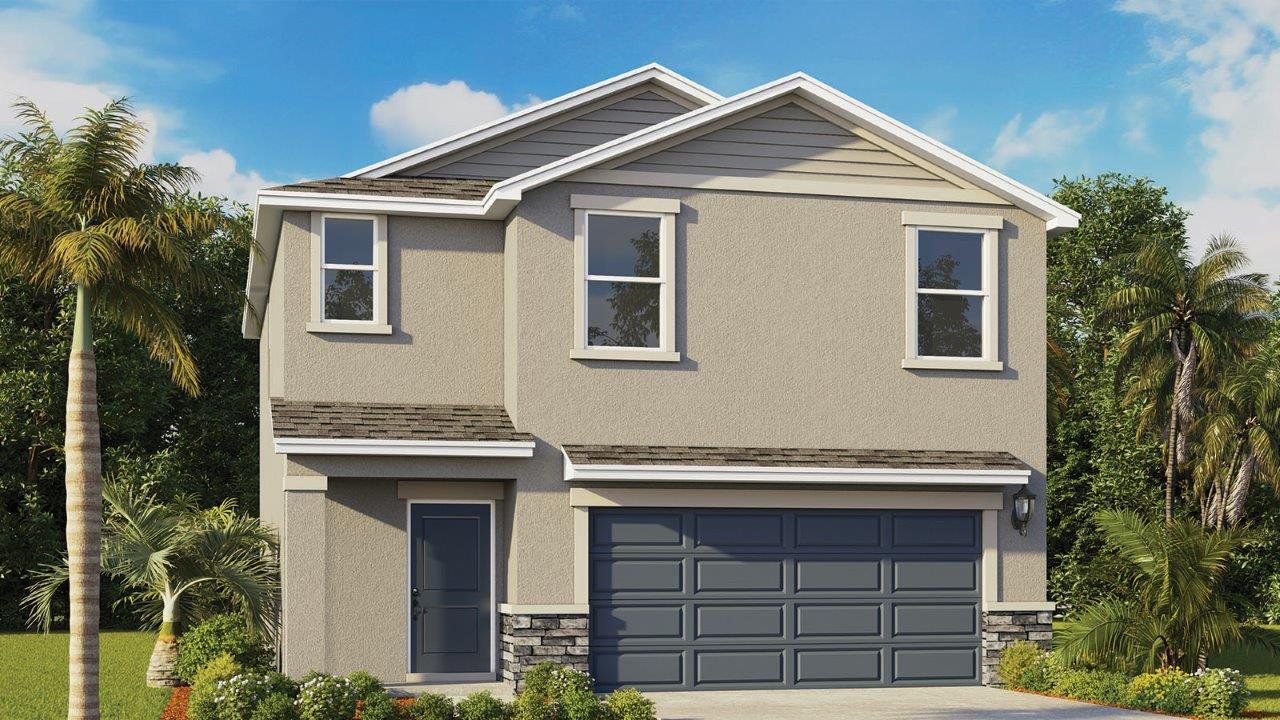 Representative exterior photo of a completed home built from the Crestview by D.R. Horton in Hamilton Bluff, Haines City, FL (Image 2).