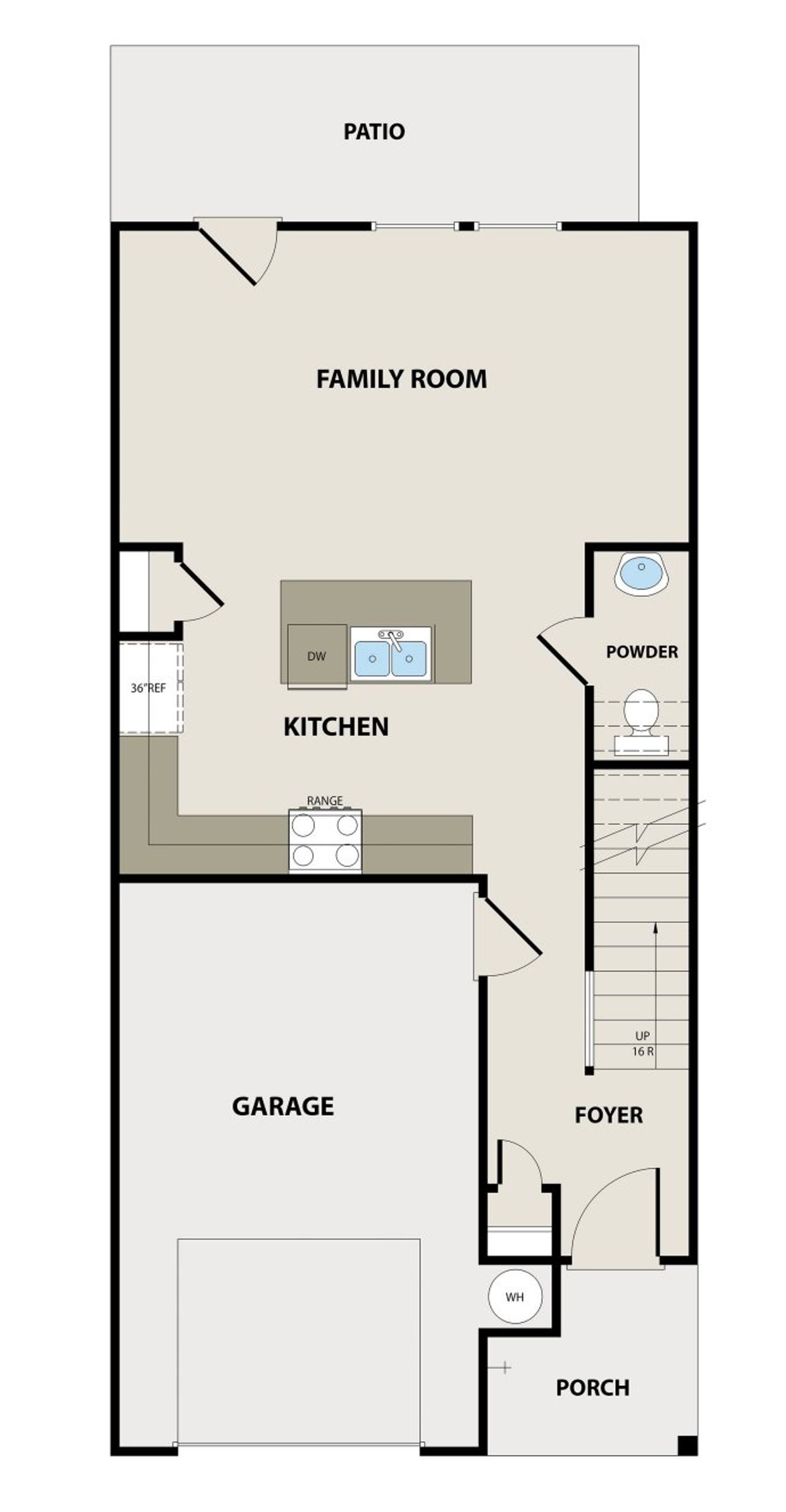 2D floor plan layout for the Nicole by Silverstone Communities in Morning Creek Forest, College Park, GA (Image 2).