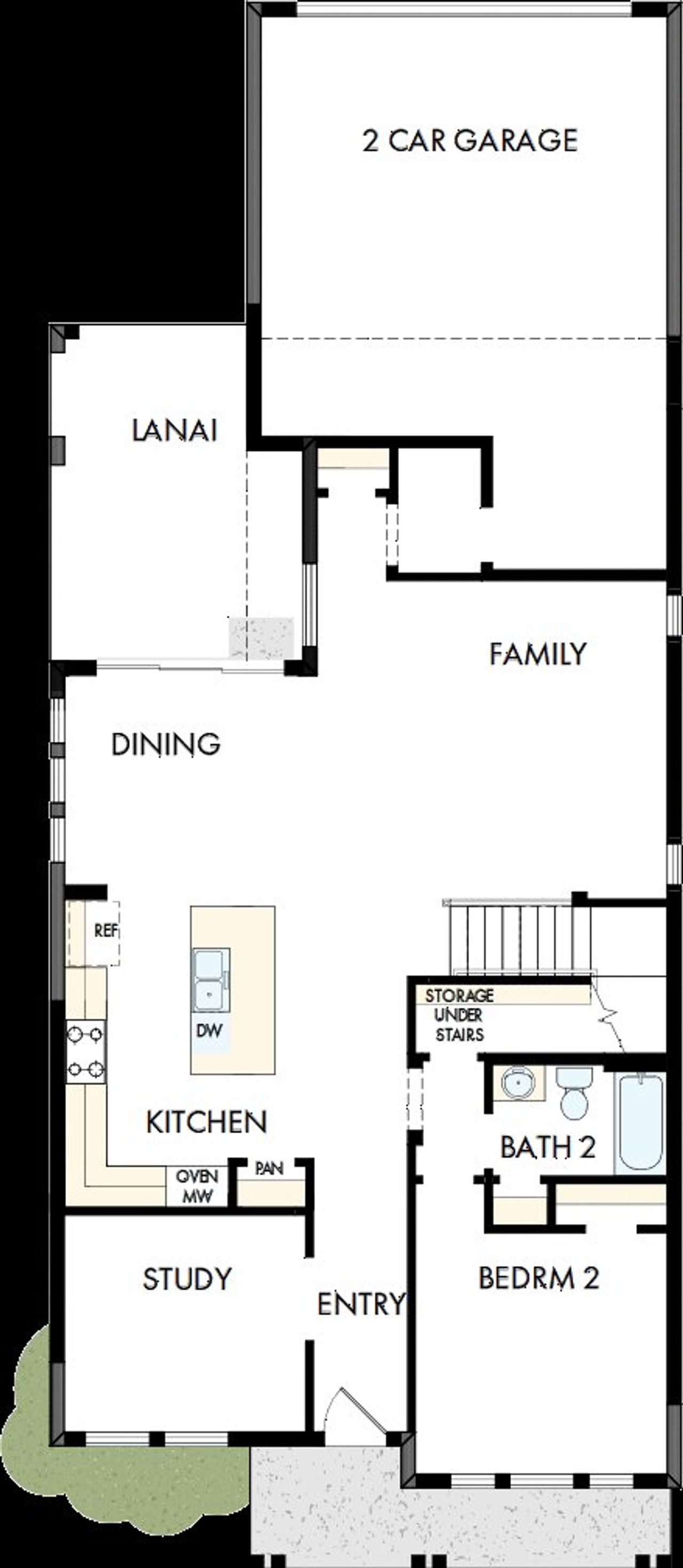 2D floor plan layout of this home in Emerald Landing at Waterside at Lakewood Ranch – Cottage Series, Sarasota, FL (Image 2). 2D floor plan layout of this home in Emerald Landing at Waterside at Lakewood Ranch – Cottage Series, Sarasota, FL (Image 2).