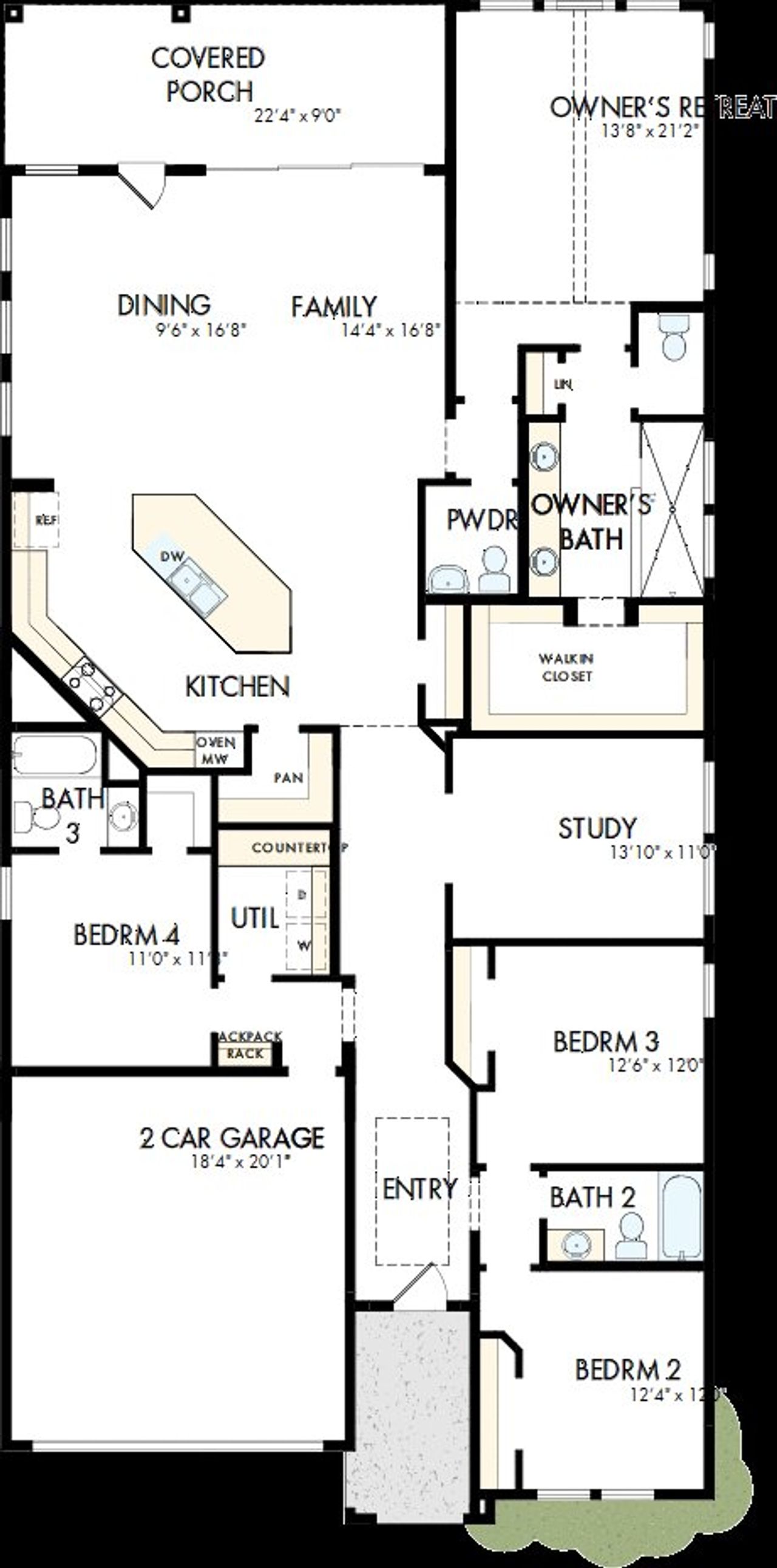 2D floor plan layout of this home in Mustang Lakes, Celina, TX (Image 2). 2D floor plan layout of this home in Mustang Lakes, Celina, TX (Image 2).