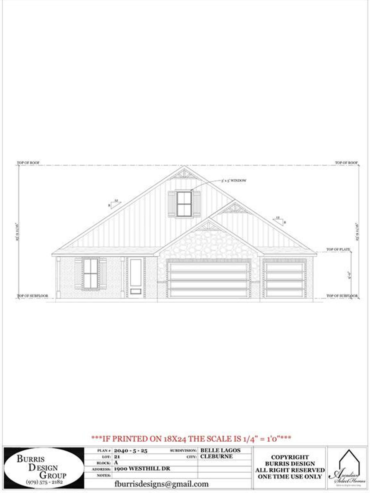 Exterior rendering of this home design in , Cleburne, TX (Image 2).