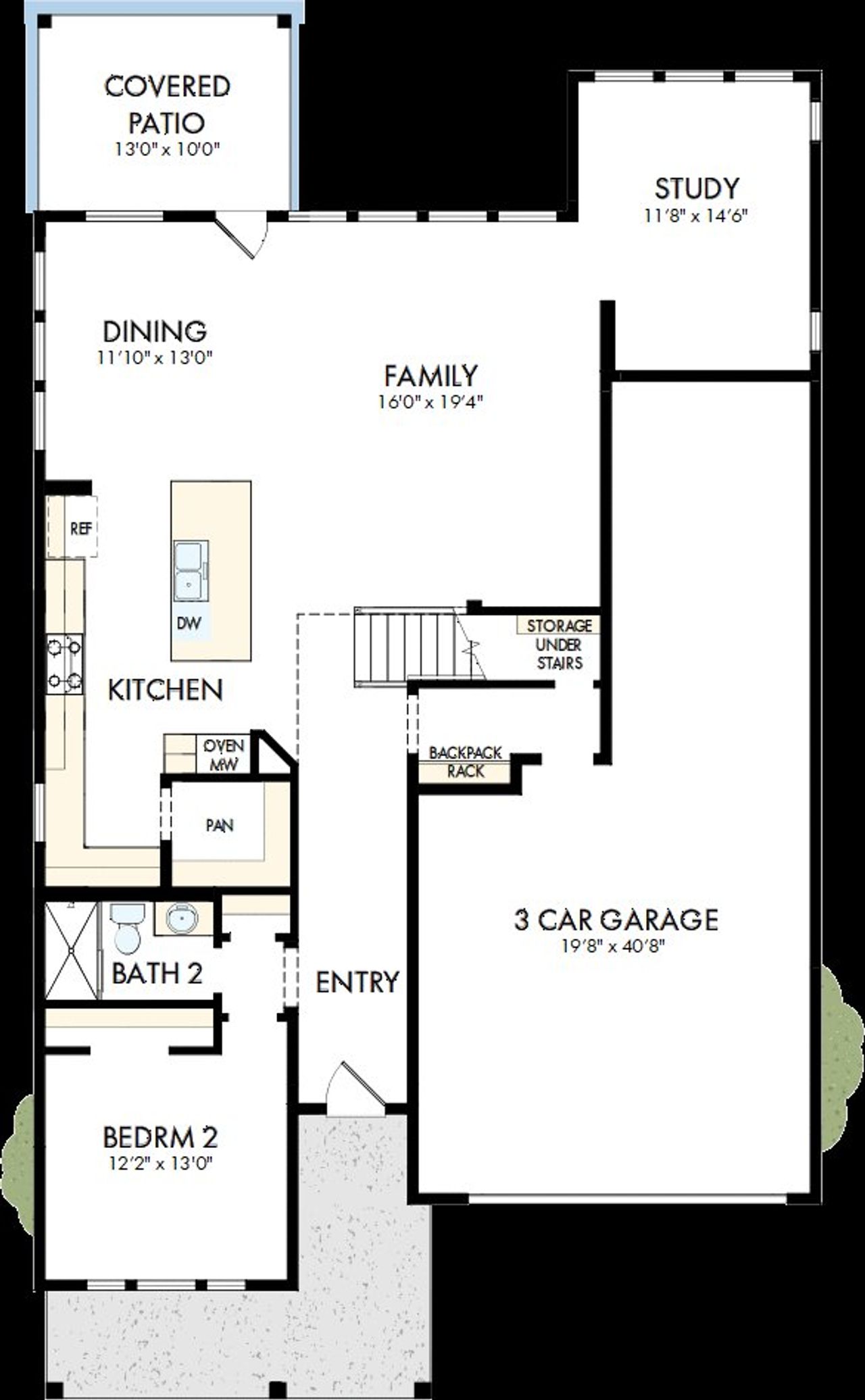 2D floor plan layout of this home in The Reserve at Cadia Village, Matthews, NC (Image 2).