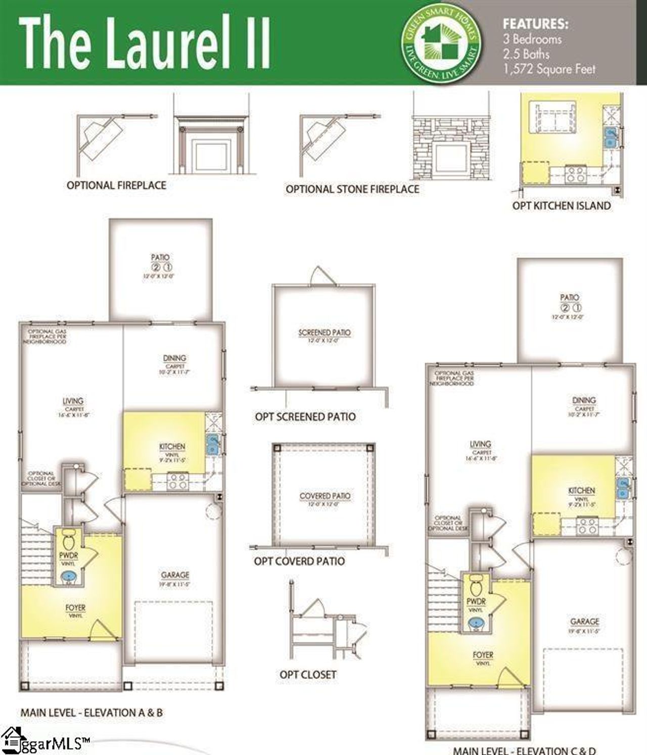 2D floor plan layout of this home in Hazelwood, Boiling Springs, SC (Image 2).