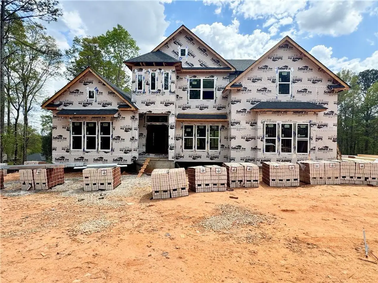 In-progress construction of a new home in , Loganville, GA (Image 2).