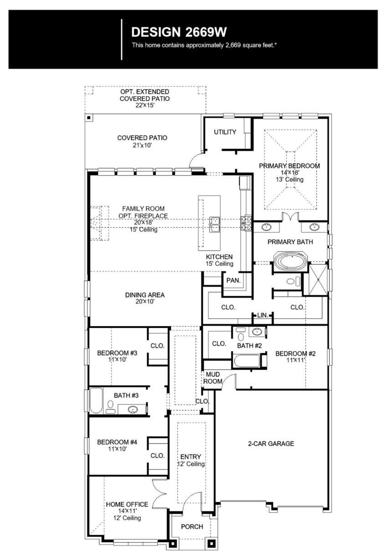 2D floor plan layout of this home in The Colony, Bastrop, TX (Image 2).