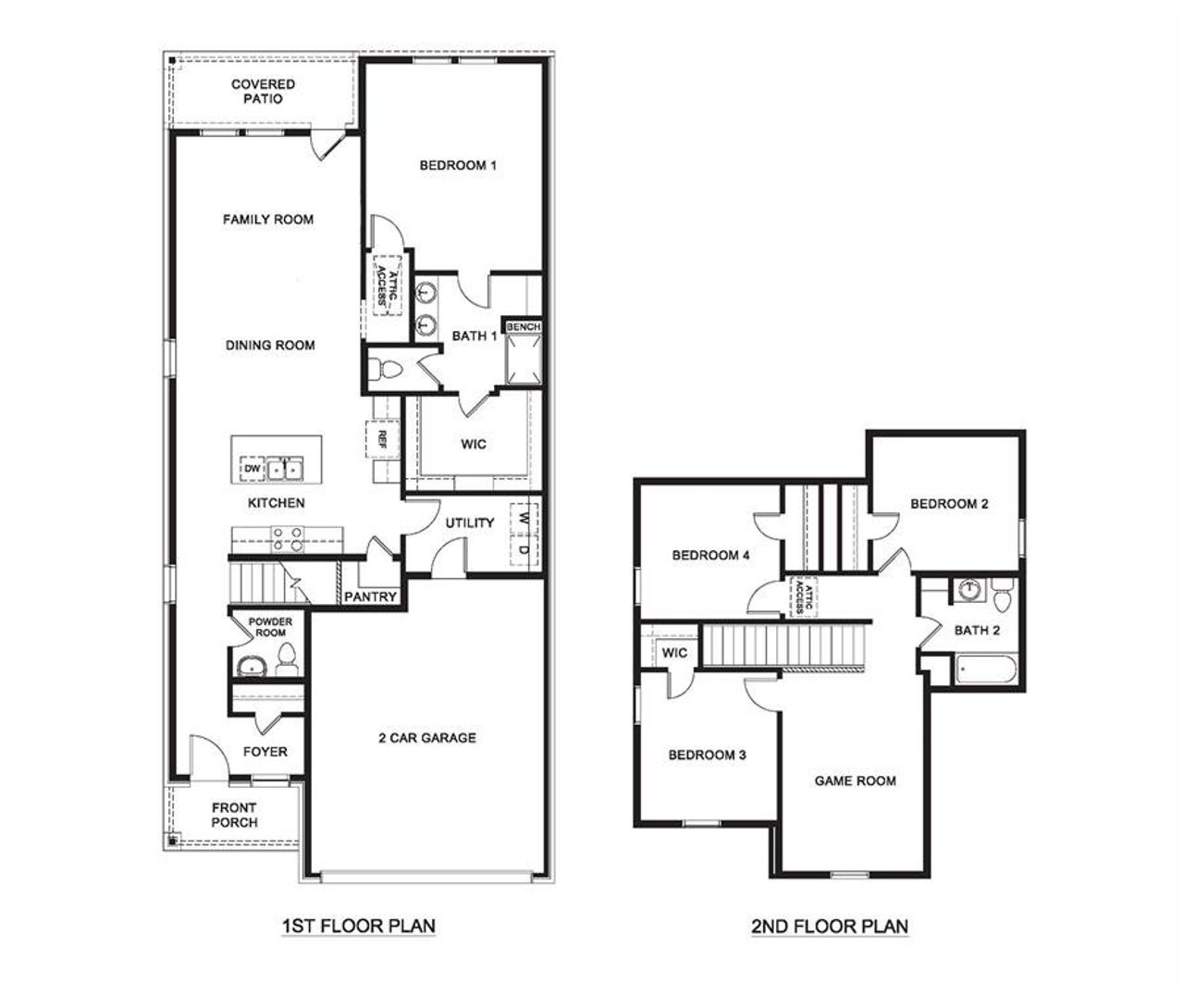 2D floor plan layout of this home in Winchester Crossing, Princeton, TX (Image 2).