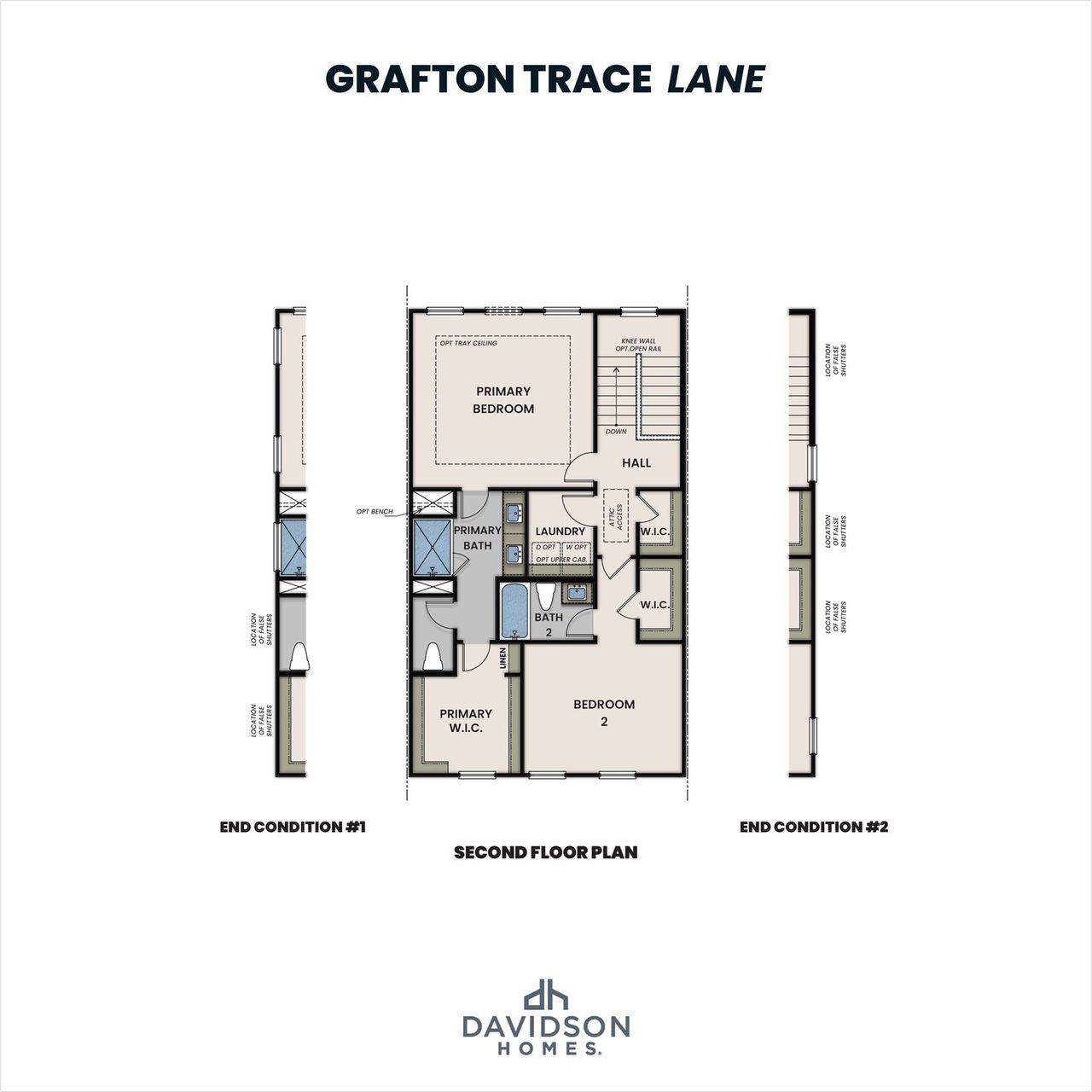 2D floor plan layout for the The Lane B by Davidson Homes LLC in Grafton Trace, Woodstock, GA (Image 2). 2D floor plan layout for the The Lane B by Davidson Homes LLC in Grafton Trace, Woodstock, GA (Image 2).