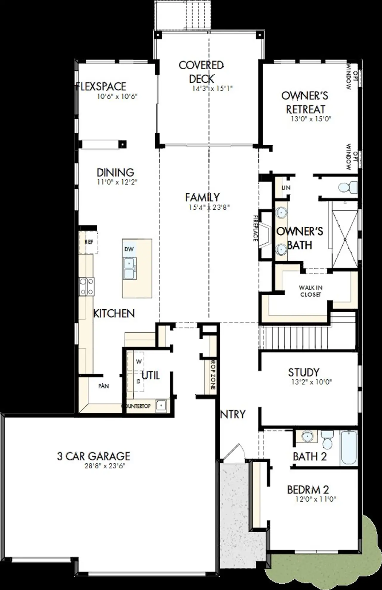 2D floor plan layout of this home in Wolf Ranch - Enclave Collection, Colorado Springs, CO (Image 2). 2D floor plan layout of this home in Wolf Ranch - Enclave Collection, Colorado Springs, CO (Image 2).