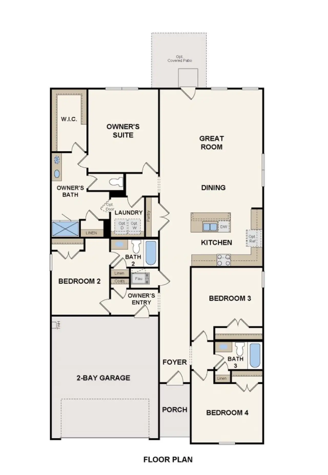 2D floor plan layout of this home in Reveille Estates, Bryan, TX (Image 2). 2D floor plan layout of this home in Reveille Estates, Bryan, TX (Image 2).