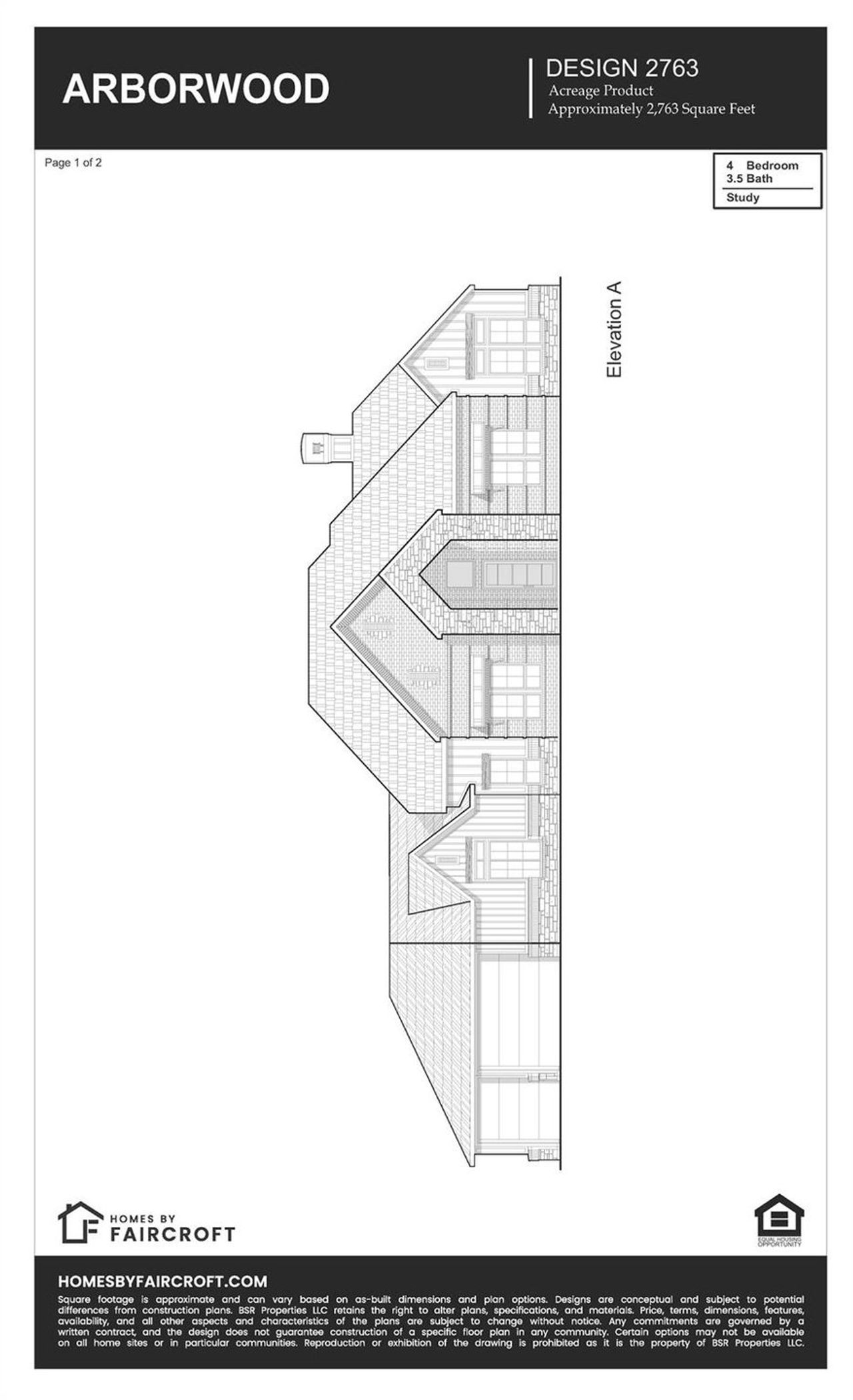 Exterior rendering of this home design in Arborwood, Waller, TX (Image 2).
