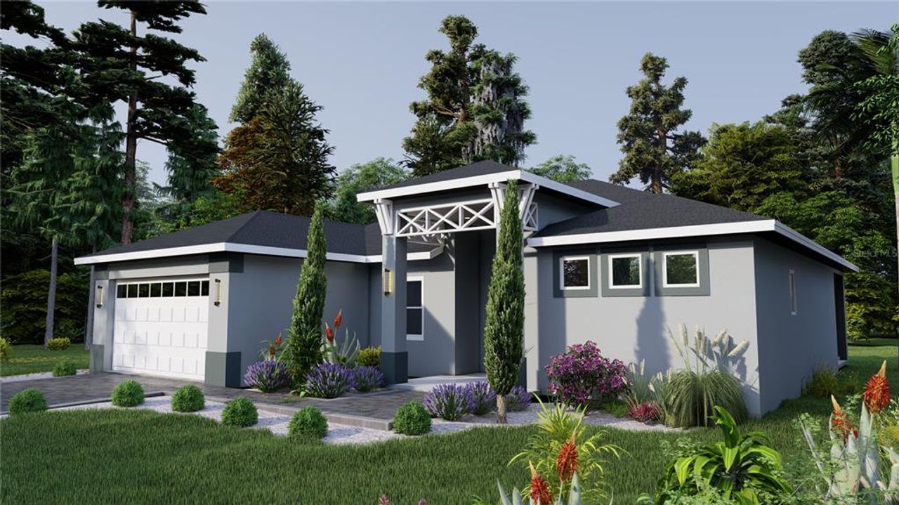 Exterior details and patio area of a home in , North Port (Image 2).