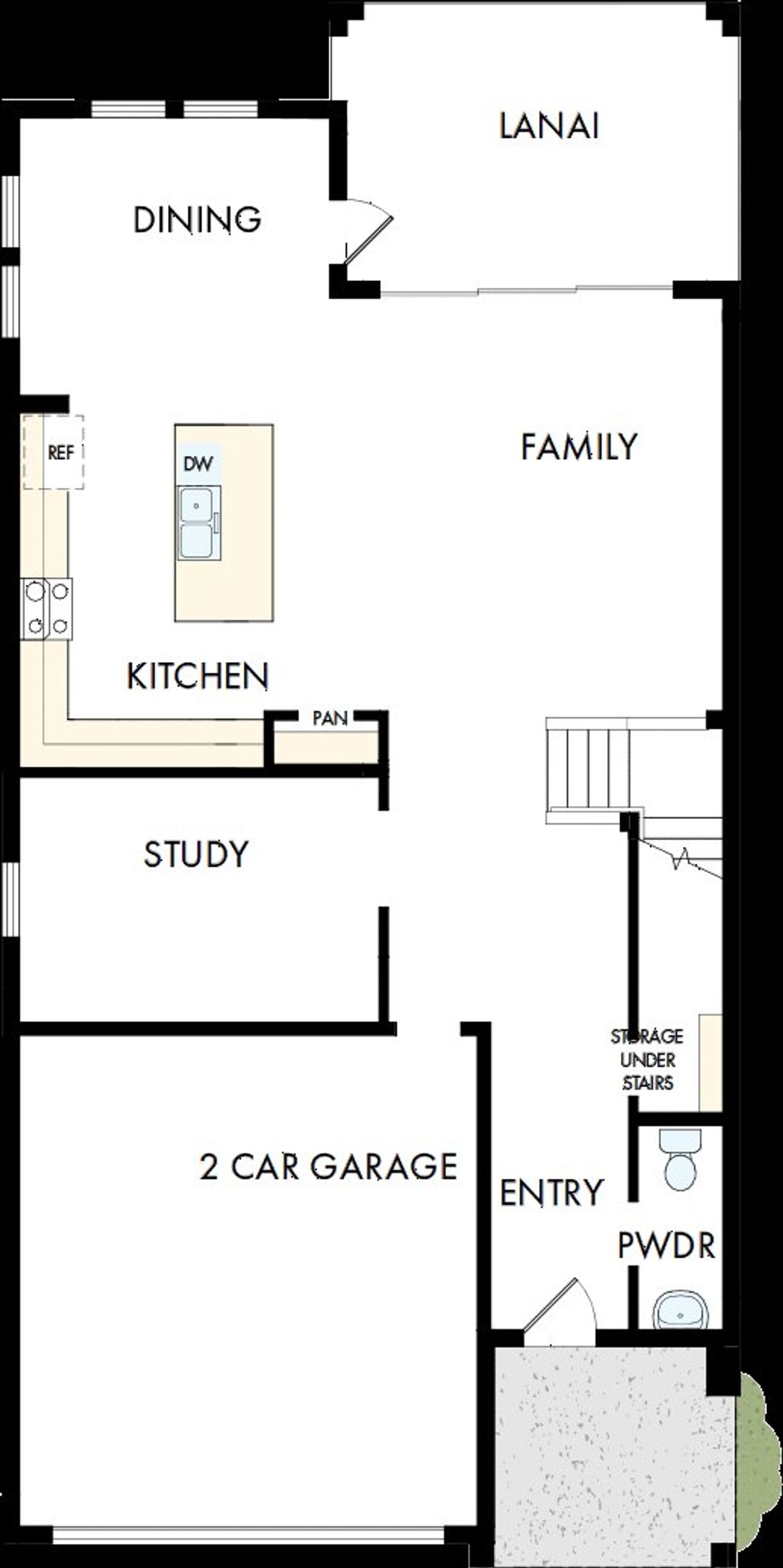 2D floor plan layout of this home in Chapel Crossings - Garden Series, Wesley Chapel, FL (Image 2). 2D floor plan layout of this home in Chapel Crossings - Garden Series, Wesley Chapel, FL (Image 2).