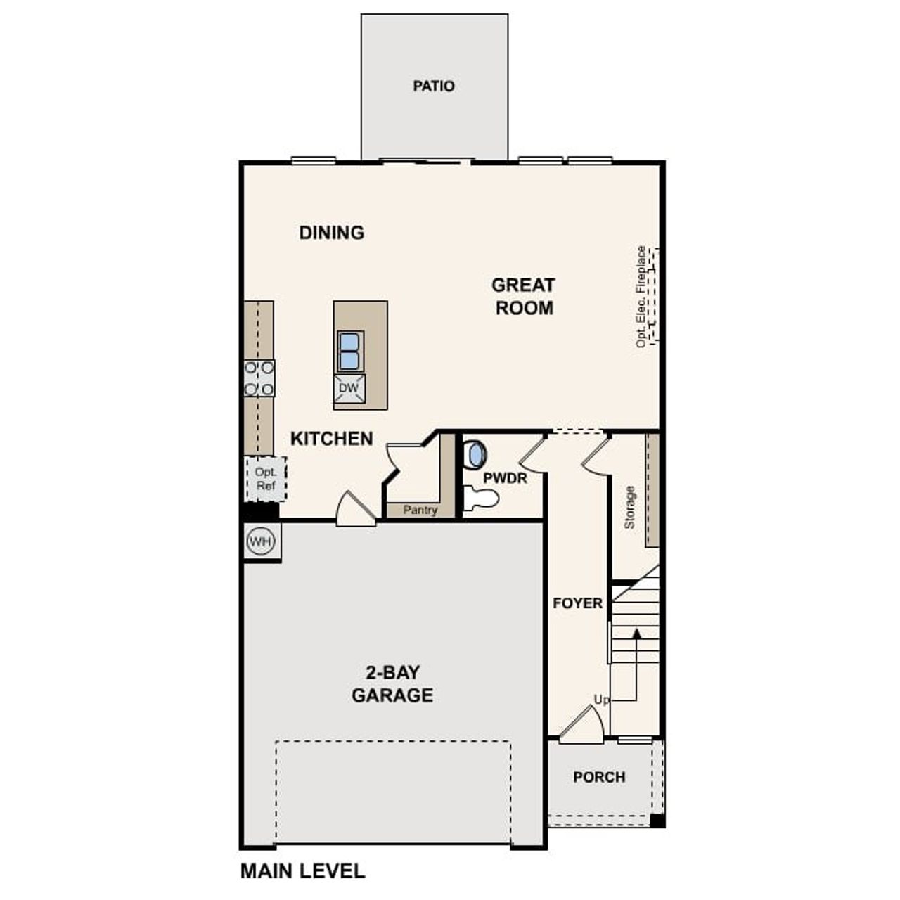 2D floor plan layout of this home in Carpenter Farms, Lincolnton, NC (Image 2).