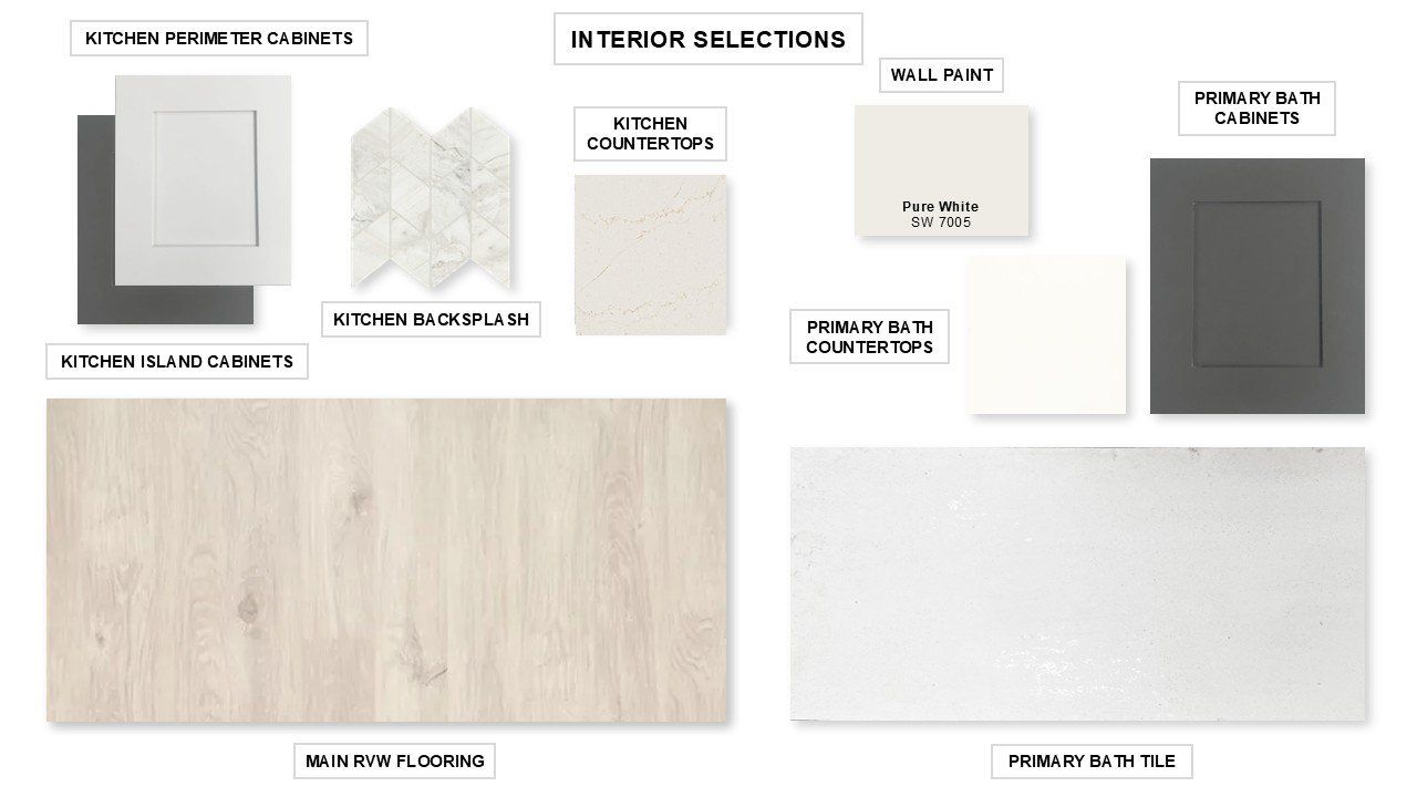 Sample of building materials used in homes in Reserve at Berry Bay, Wimauma (Image 2).