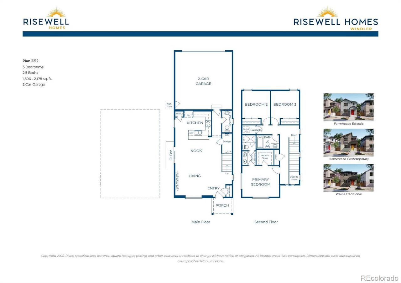 2D floor plan layout of this home in The Casitas Collection at Windler, Aurora, CO (Image 2). 2D floor plan layout of this home in The Casitas Collection at Windler, Aurora, CO (Image 2).