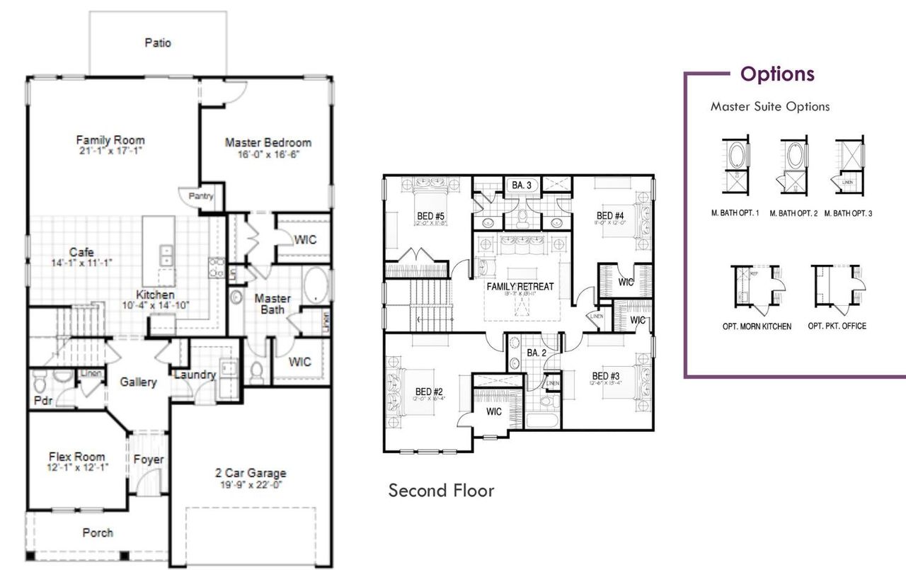 2D floor plan layout of this home in Horry County Homes, Longs, SC (Image 2).