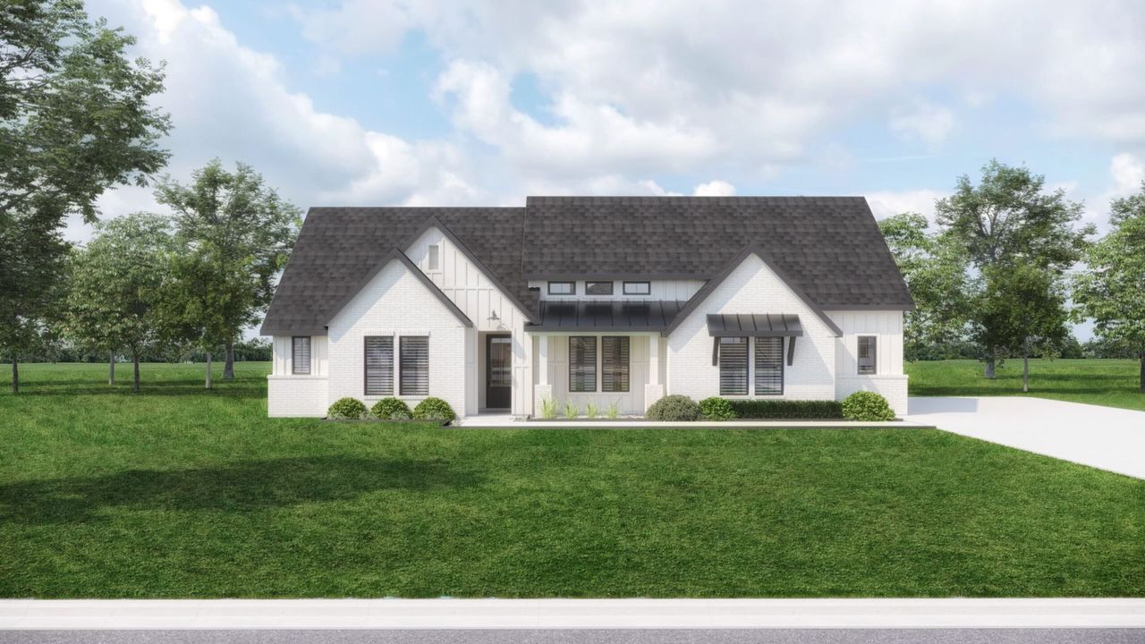 Representative exterior photo of a completed home built from the Cypress by Graham Hart Home Builder in Winding Creek, Keller, TX (Image 2).