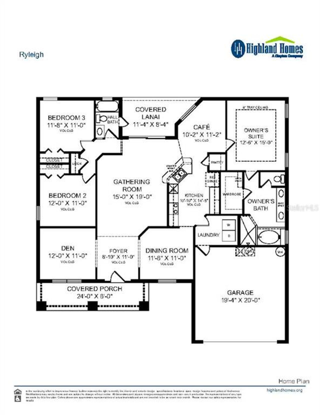 2D floor plan layout of this home in The Lakes, Lake Alfred, FL (Image 2).