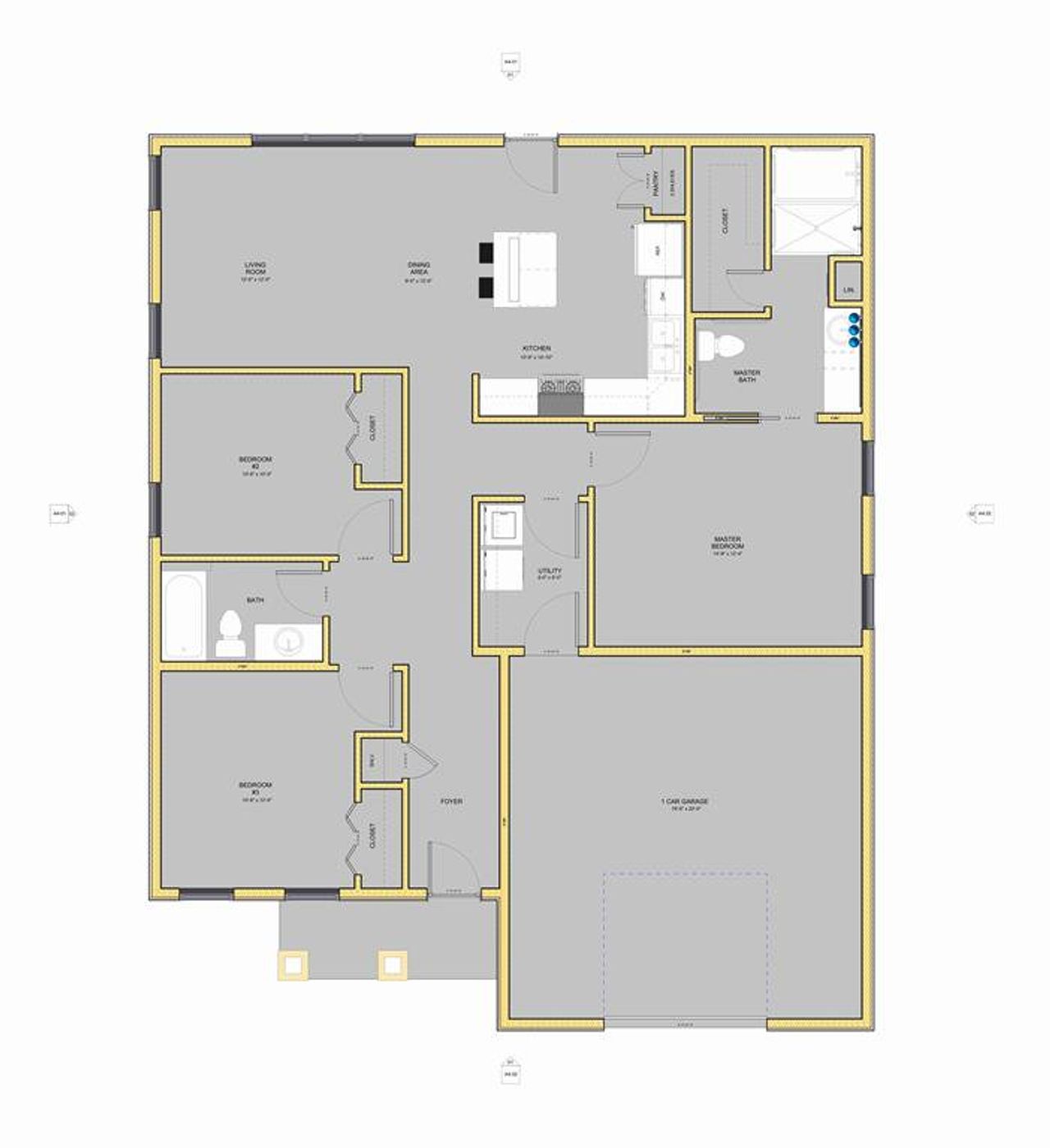 2D floor plan layout of this home in , Dallas, TX (Image 2).