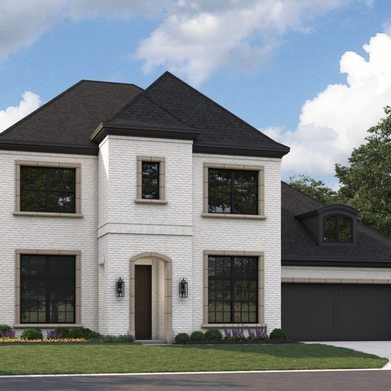 Front exterior of a new home in StarView, Prosper, TX, highlighting curb appeal (Image 2).