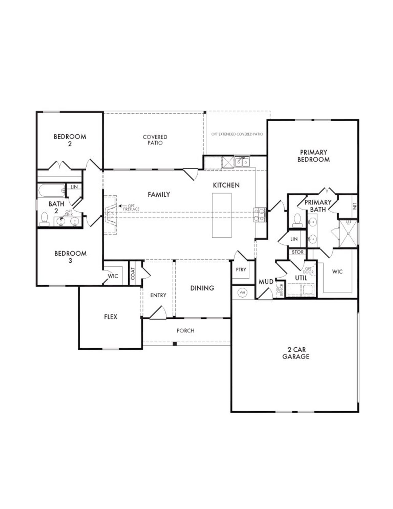 2D floor plan layout for the Cedar by Impression Homes in Carrera Ranch, Waxahachie, TX (Image 2). 2D floor plan layout for the Cedar by Impression Homes in Carrera Ranch, Waxahachie, TX (Image 2).