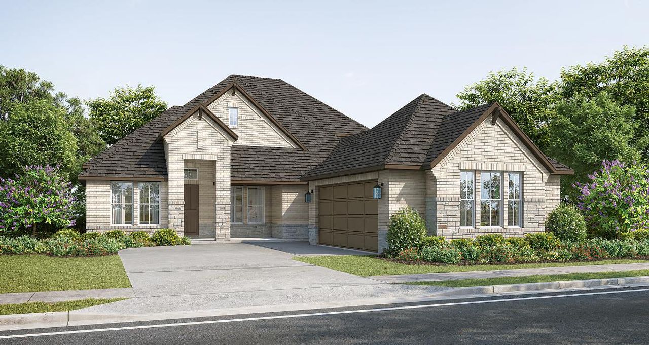 Representative exterior photo of a completed home built from the Bayberry II by Caldwell Homes in The Highlands, Porter, TX (Image 2).