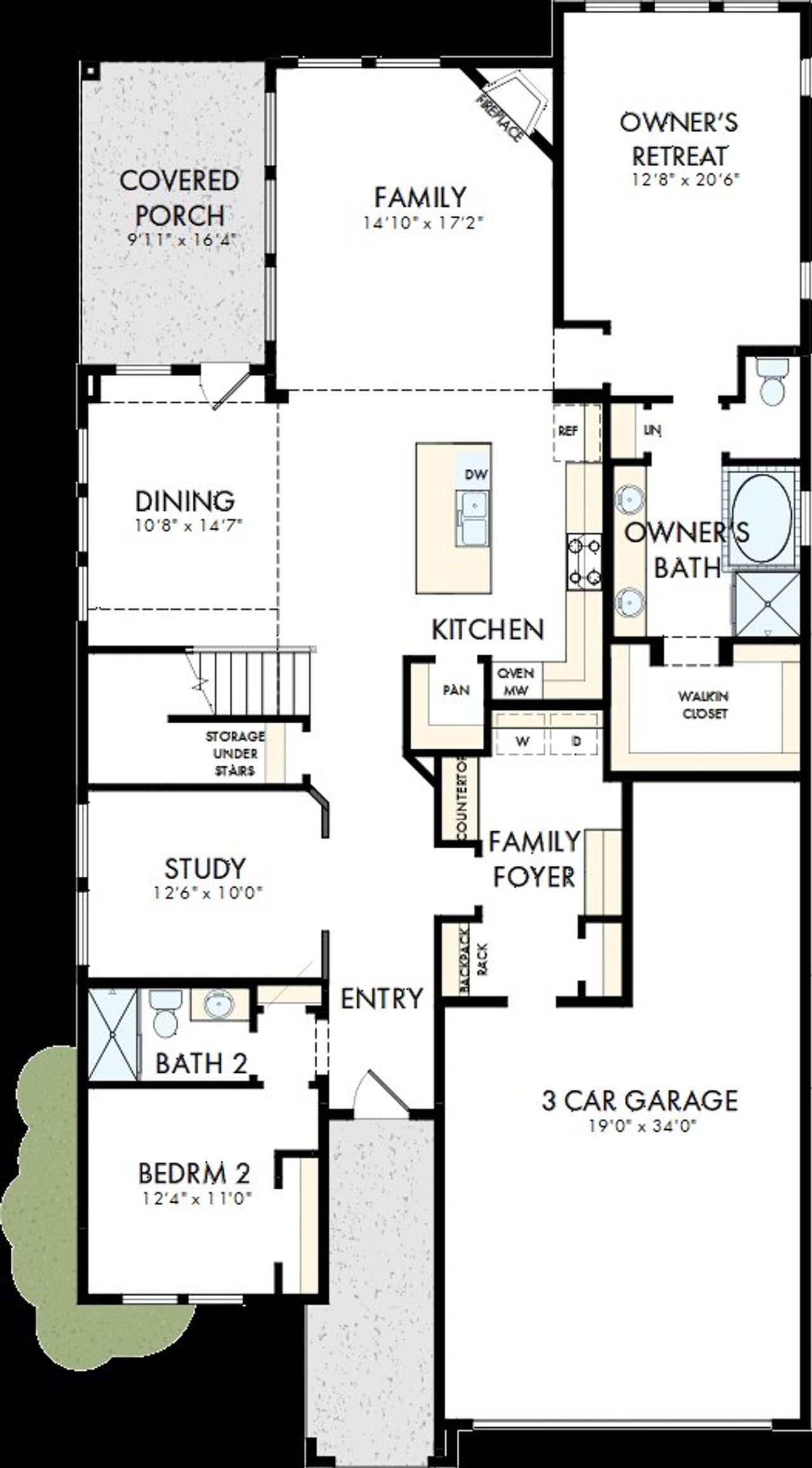 2D floor plan layout of this home in Pecan Square - Gardens, Northlake, TX (Image 2). 2D floor plan layout of this home in Pecan Square - Gardens, Northlake, TX (Image 2).