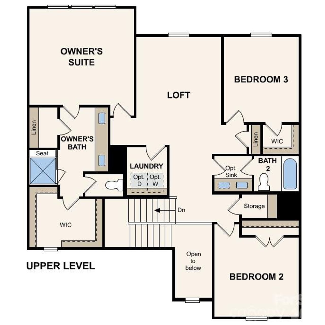2D floor plan layout of this home in Cannon Manor, Kannapolis, NC (Image 2).