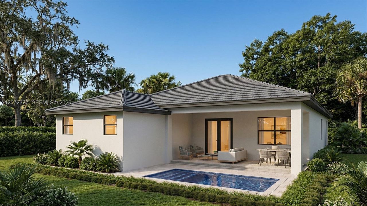 Exterior details and patio area of a home in , Homestead (Image 2). Exterior details and patio area of a home in , Homestead (Image 2).