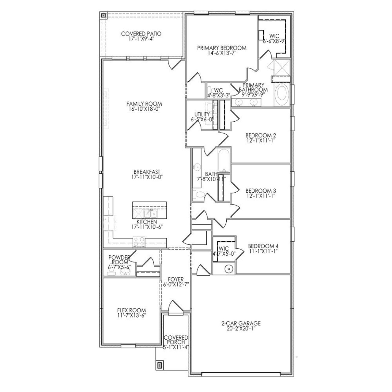 2D floor plan layout of this home in Anna Ranch, Anna, TX (Image 2). 2D floor plan layout of this home in Anna Ranch, Anna, TX (Image 2).