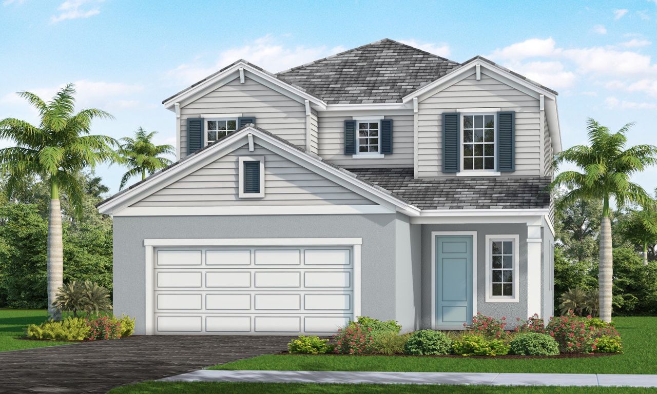 Representative exterior photo of a completed home built from the Vision 2 by Neal Communities in Grand Park, Sarasota, FL (Image 2).