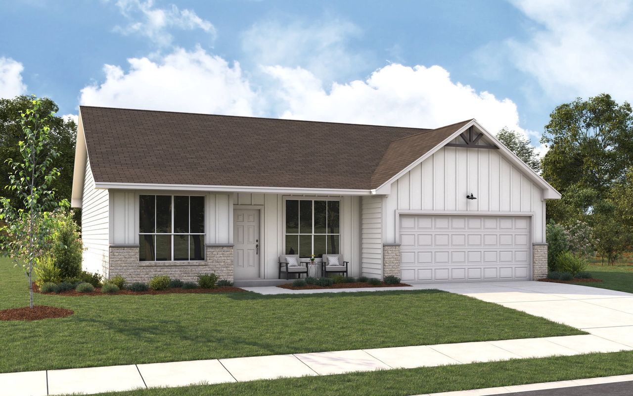 Representative exterior photo of a completed home built from the The 1275 by Stylecraft Builders in Stillwater Ranch, Tyler, TX (Image 2). Representative exterior photo of a completed home built from the The 1275 by Stylecraft Builders in Stillwater Ranch, Tyler, TX (Image 2).