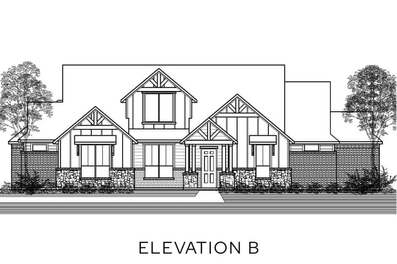 Representative rendering of the exterior for the The Vaquero by Lillian Custom Homes (Image 2).