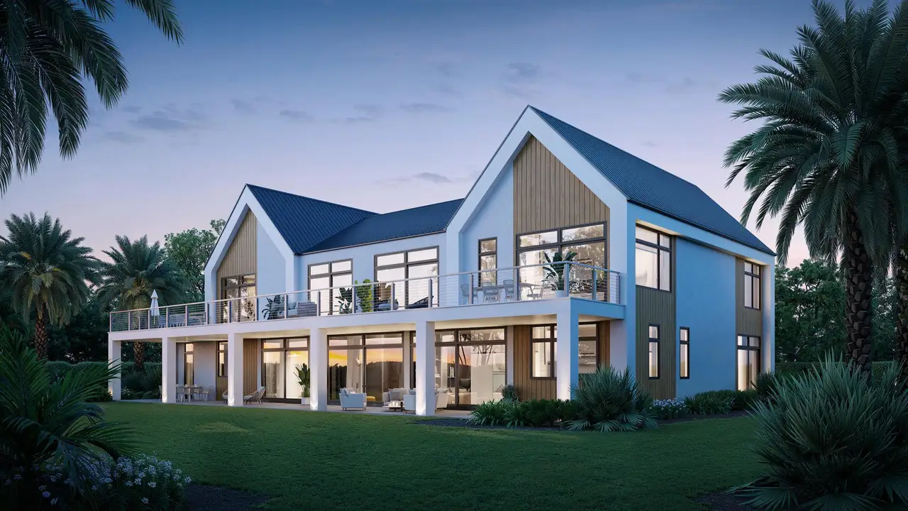 Front exterior of a new home in , Wellington, FL, highlighting curb appeal (Image 2). Front exterior of a new home in , Wellington, FL, highlighting curb appeal (Image 2).