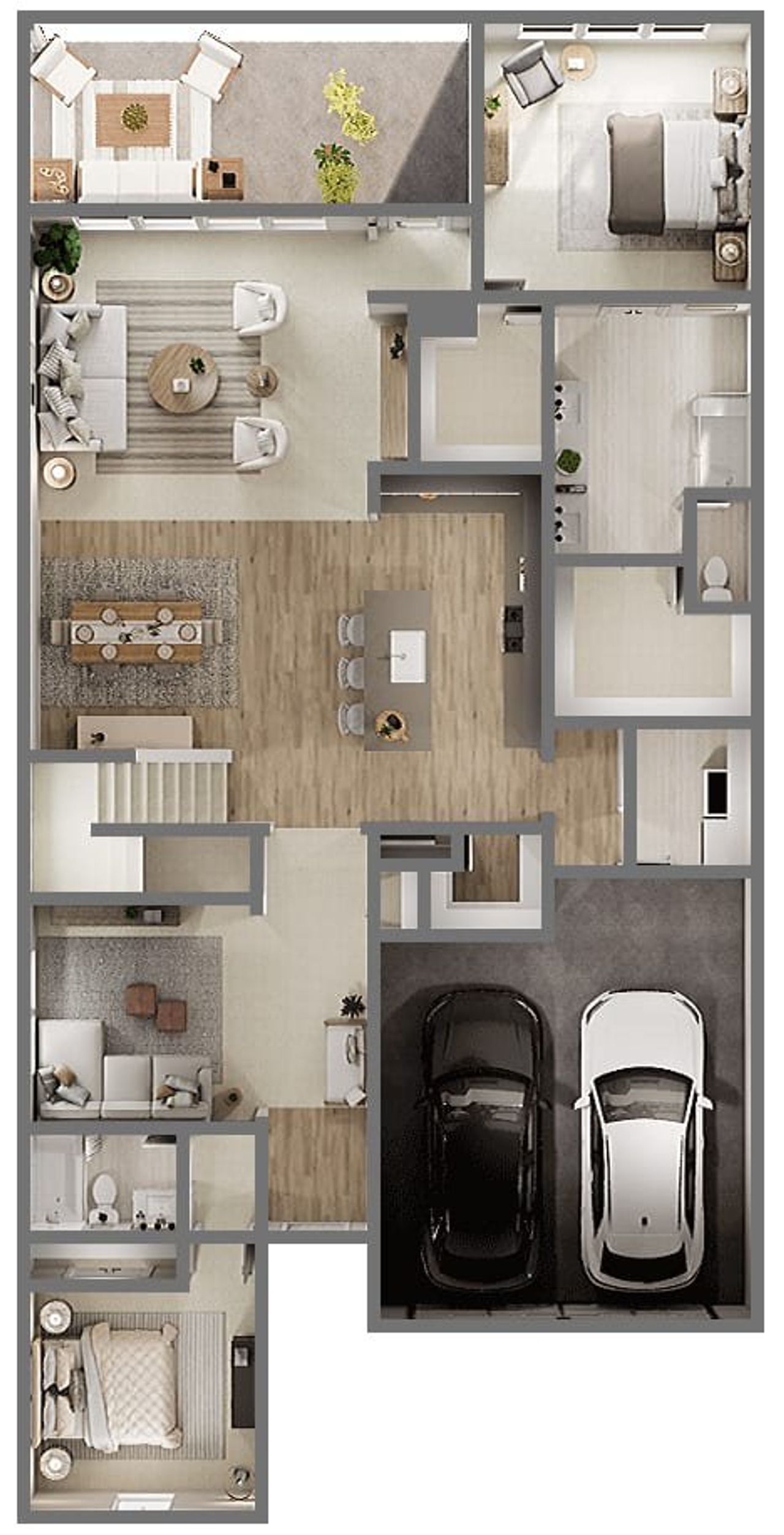 2D floor plan layout for the Evelyn by Tri Pointe Homes in Painted Tree, McKinney, TX (Image 2).