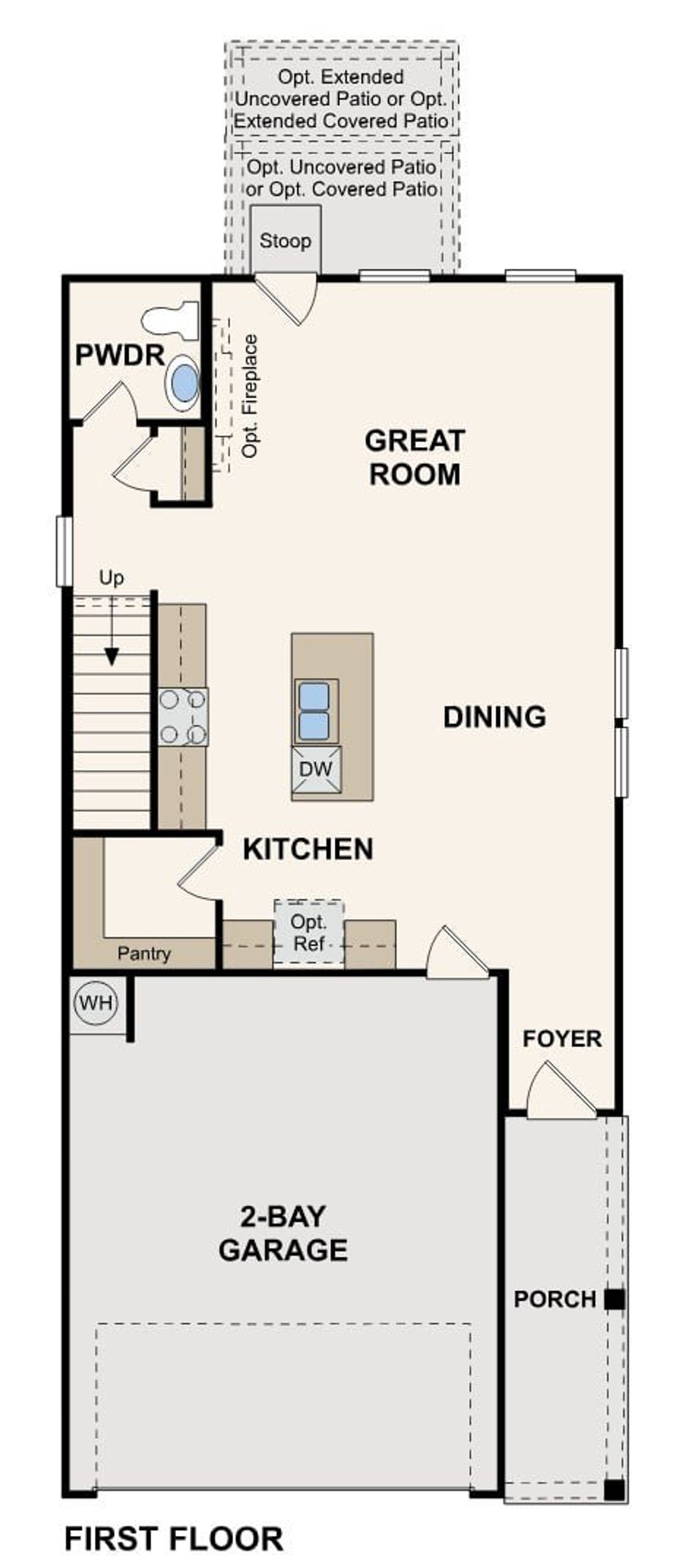 2D floor plan layout for the Lilac - 1836 by Century Communities in Rosemont Hill, San Antonio, TX (Image 2).